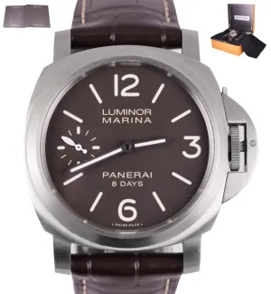 MINT 2016 Panerai Luminor Marina 8 Days 44mm Titanium Brown PAM00564 B P PAM 564