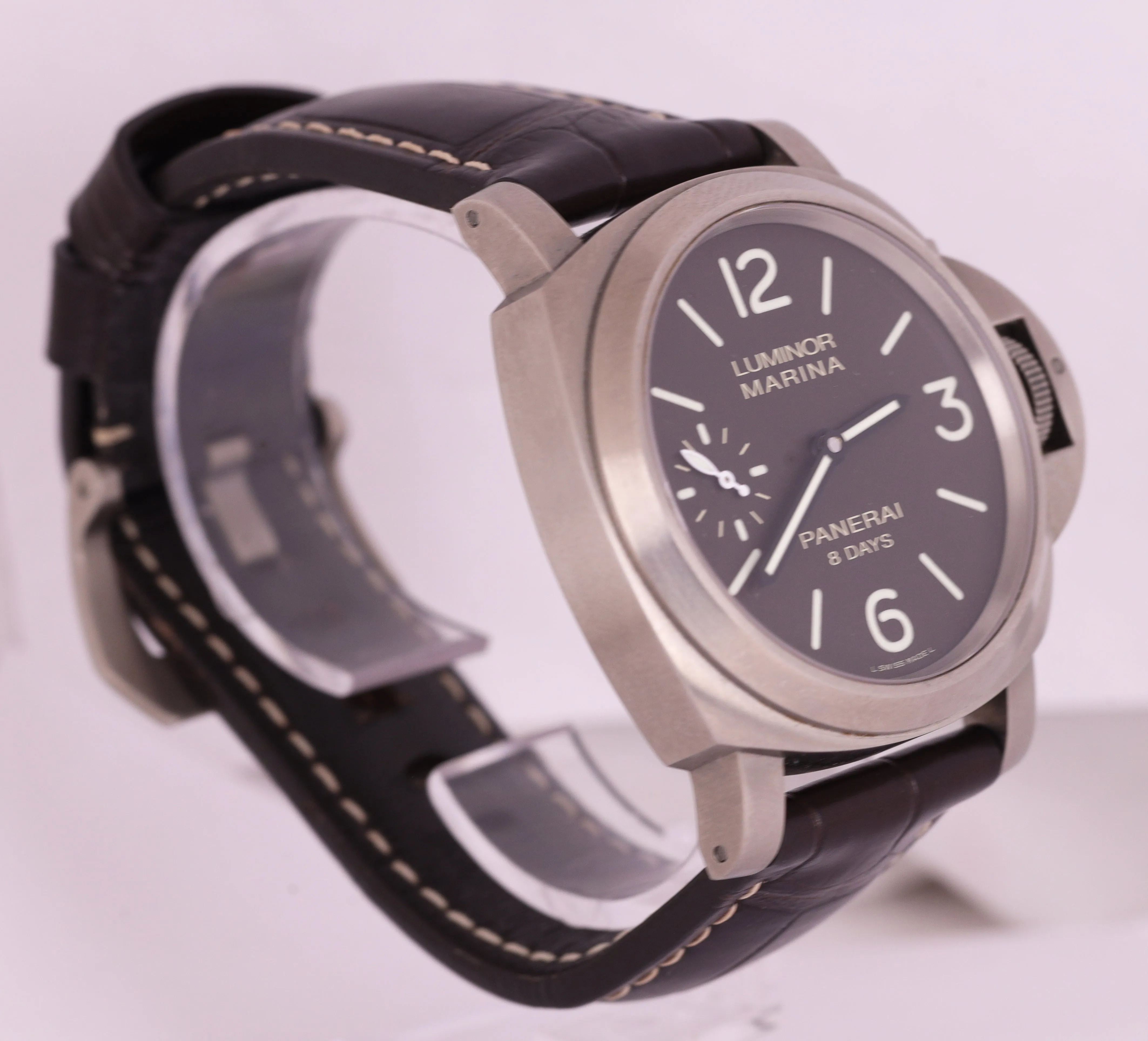 MINT 2016 Panerai Luminor Marina 8 Days 44mm Titanium Brown PAM00564 B P PAM 564