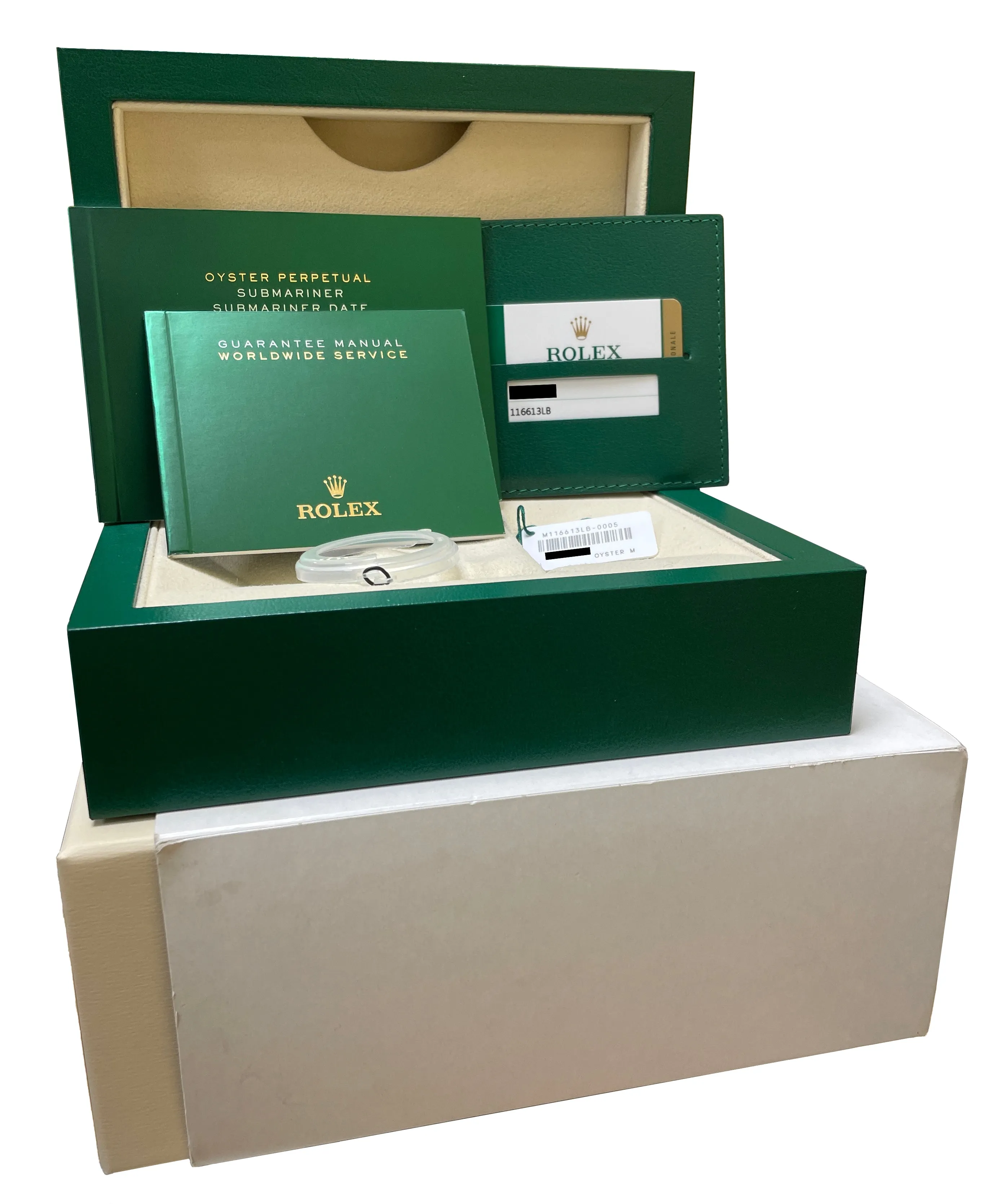 MINT 2016 Rolex Submariner Date Ceramic Two-Tone Gold Blue Watch 116613 LB B P