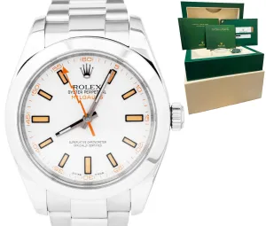 MINT 2017 Rolex Milgauss White Anti-Magnetic Steel Oyster 40mm Watch 116400 B P