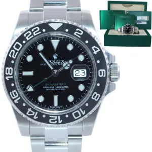 MINT 2018 PAPERS Rolex GMT Master 116710 Steel Ceramic 40mm Black Watch Box