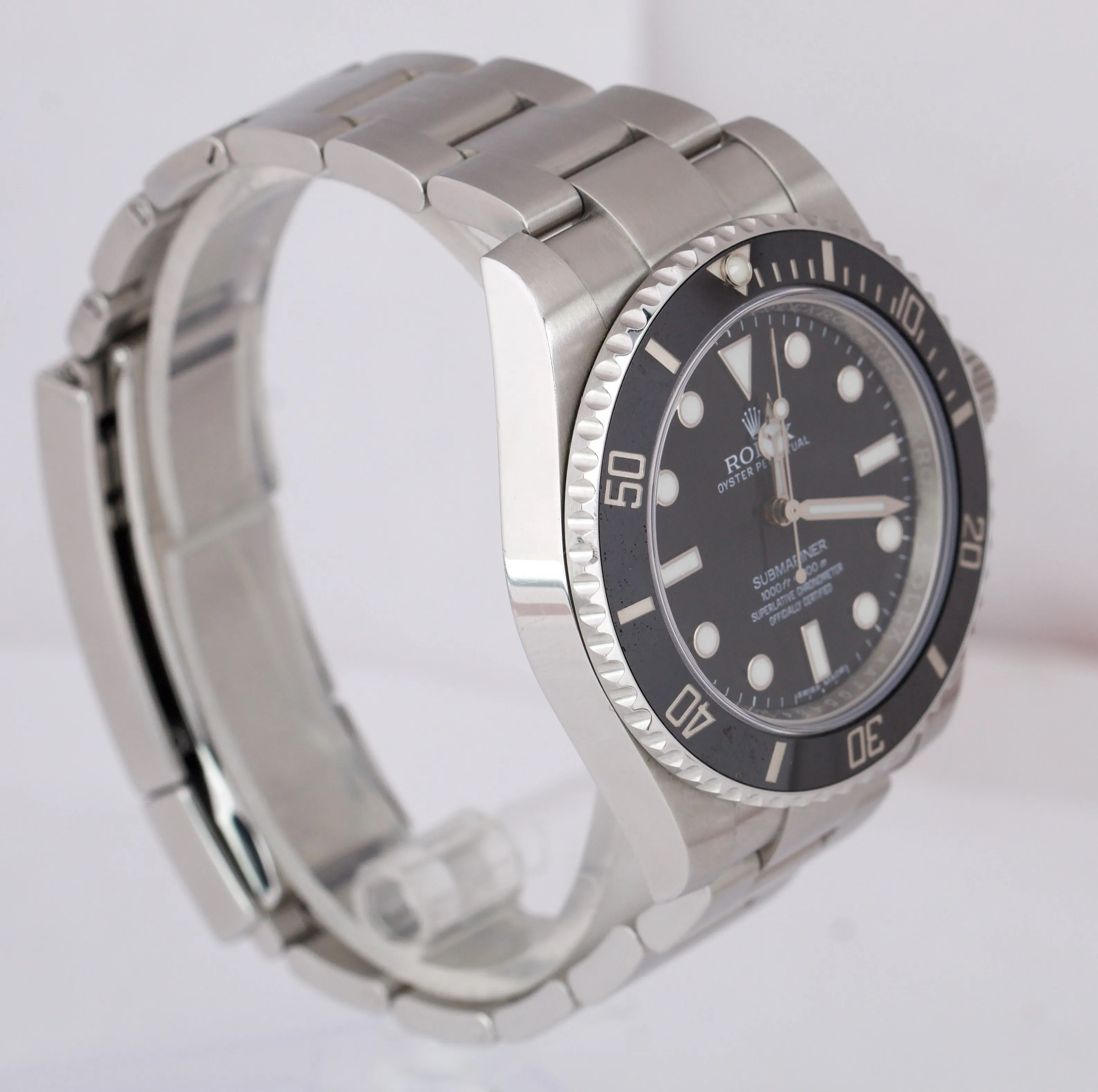 MINT 2019 Rolex Submariner No-Date Stainless Steel 40mm Black Watch 114060 B P