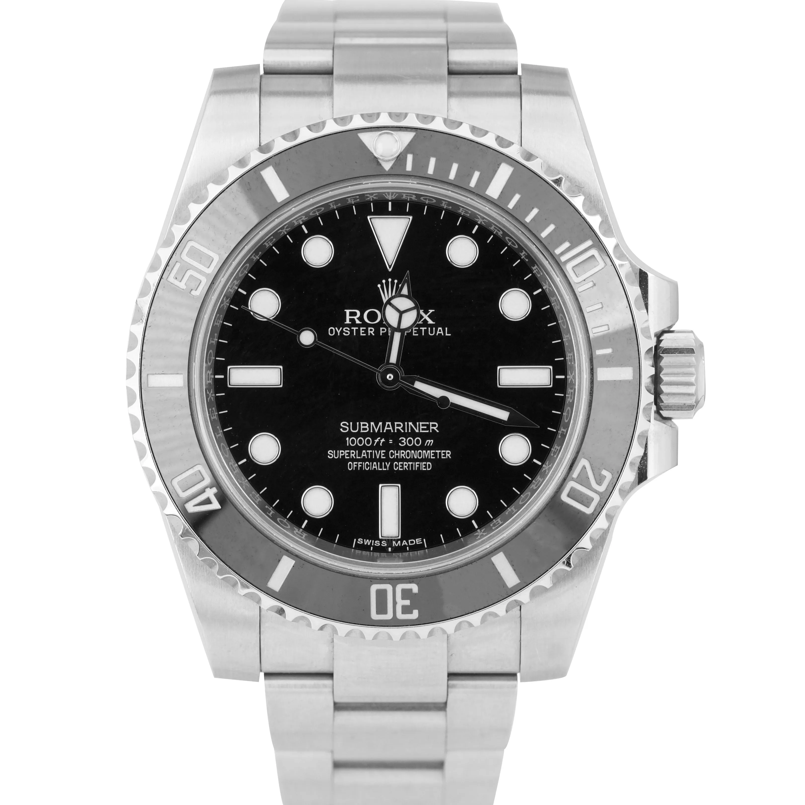 MINT 2019 Rolex Submariner No-Date Stainless Steel 40mm Black Watch 114060 B P