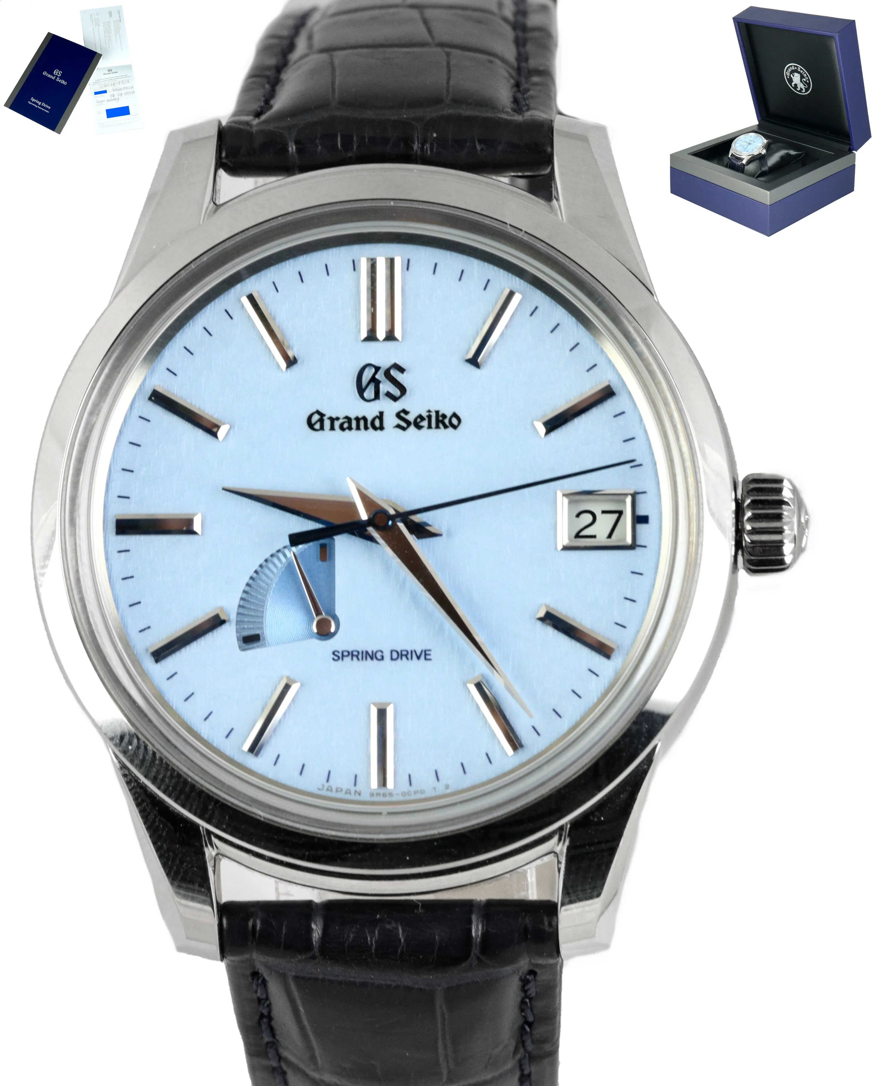MINT 2020 Grand Seiko Snowflake Elegance Blue 40mm SBGA407 Stainless Steel Watch