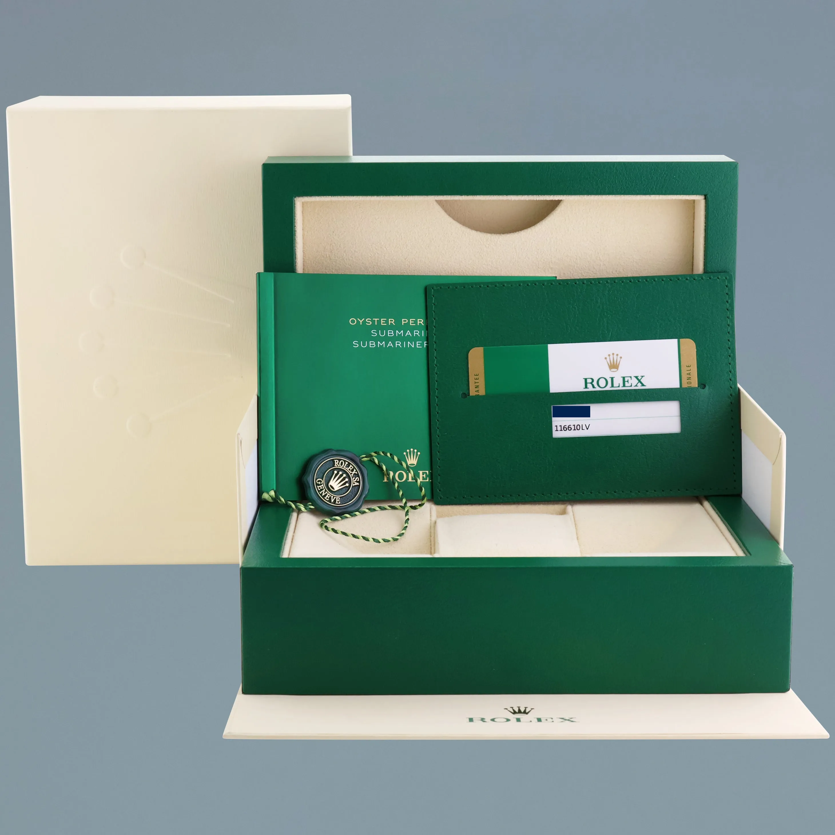 MINT 2020 PAPERS STICKER Rolex Submariner Hulk 116610LV Green Dial Ceramic Watch