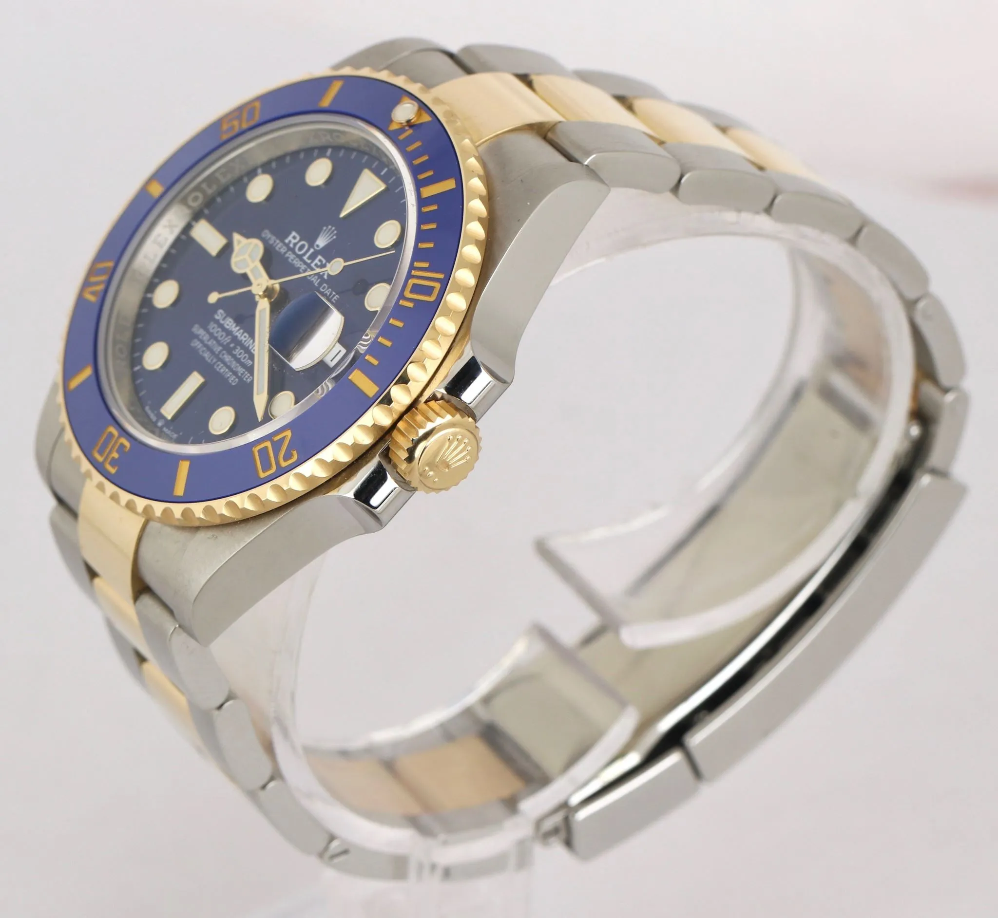 MINT 2020 Rolex Submariner Blue Sunburst Ceramic 126613 LB Two-Tone Gold Steel