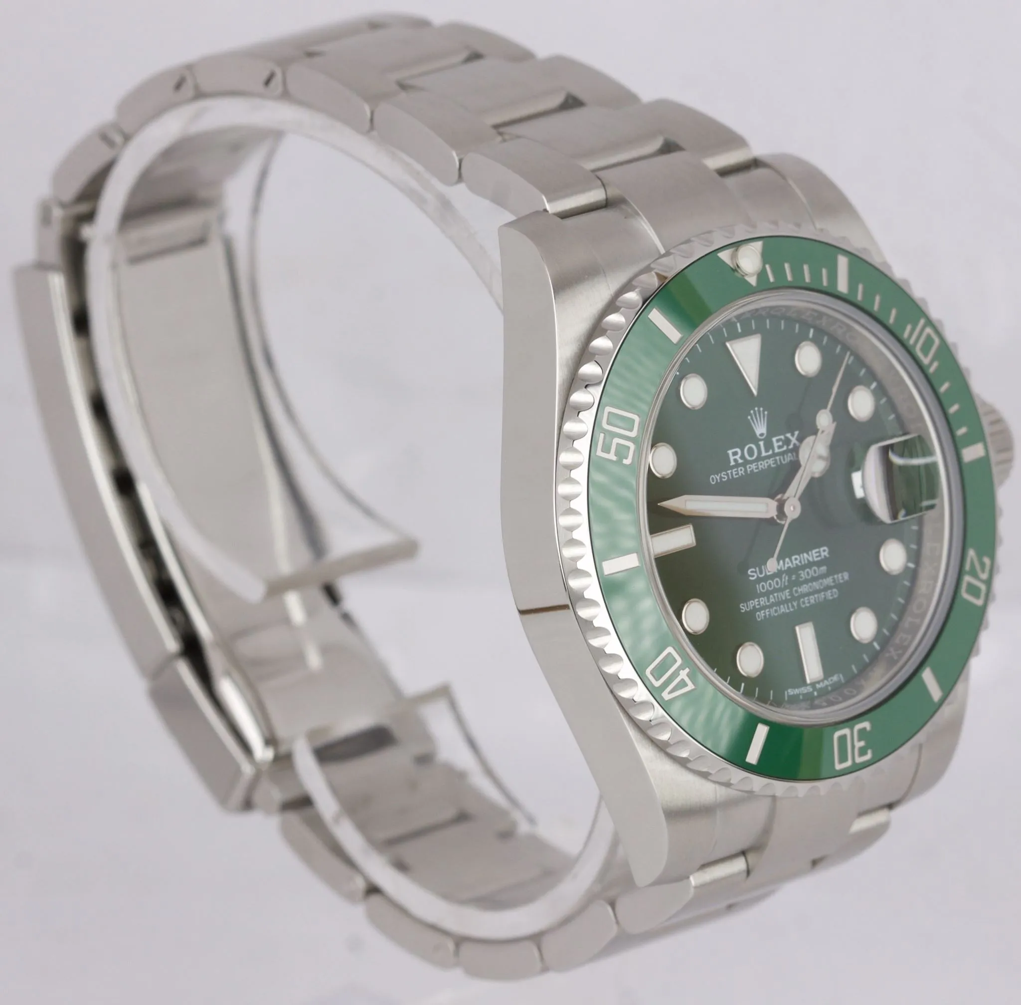MINT 2020 Rolex Submariner Date Hulk 116610 LV Steel Green Ceramic 40mm Watch