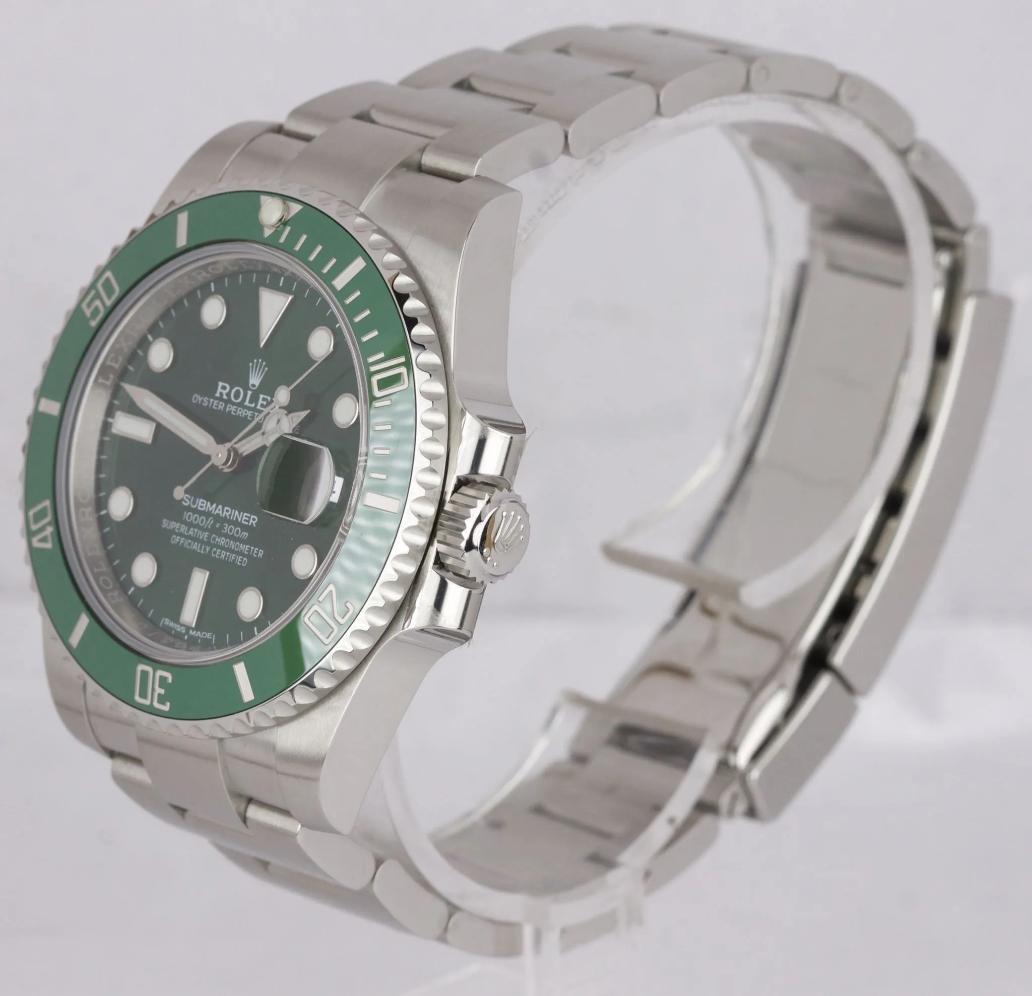 MINT 2020 Rolex Submariner Date Hulk 116610 LV Steel Green Ceramic 40mm Watch