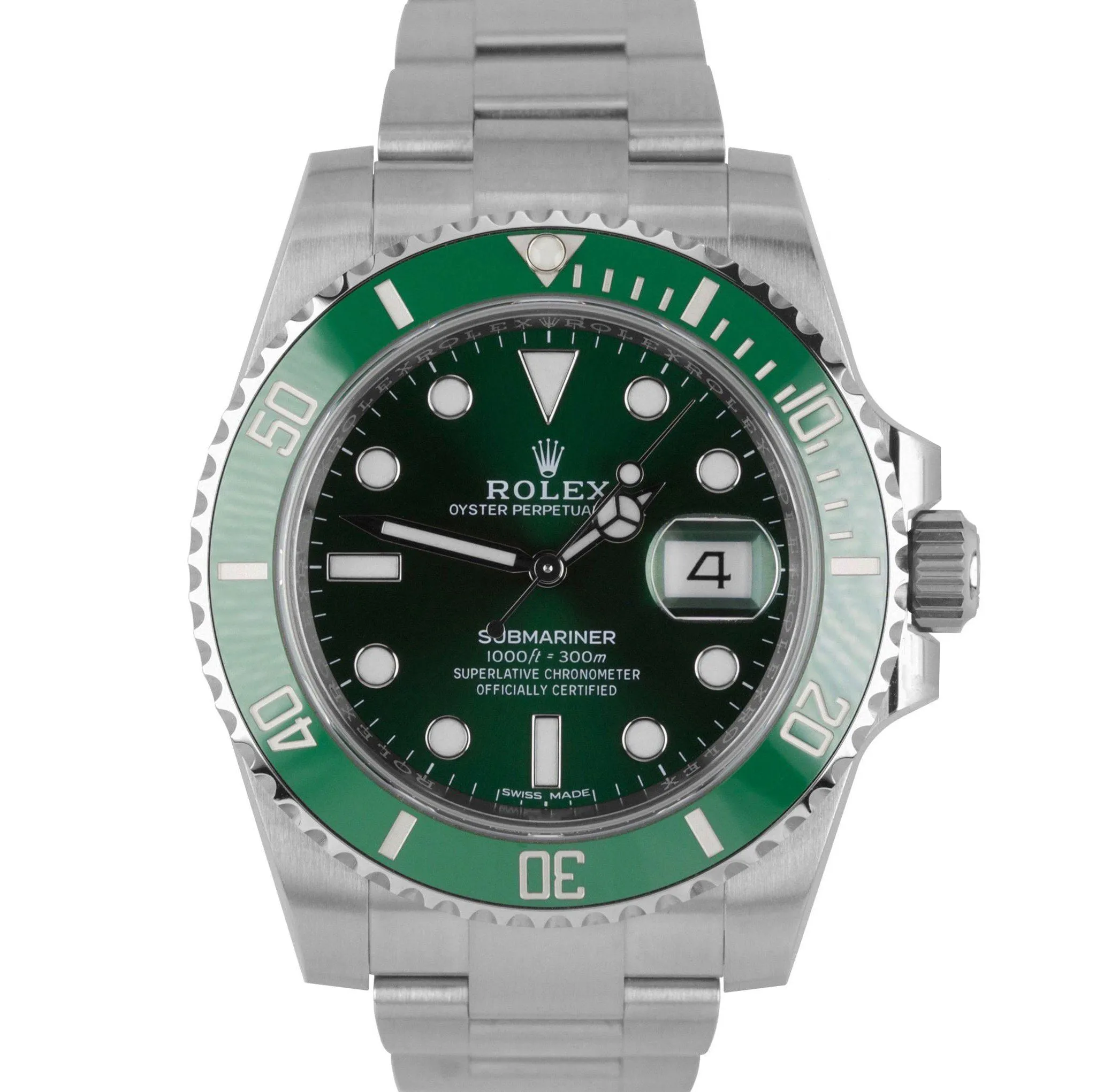 MINT 2020 Rolex Submariner Date Hulk 116610 LV Steel Green Ceramic 40mm Watch
