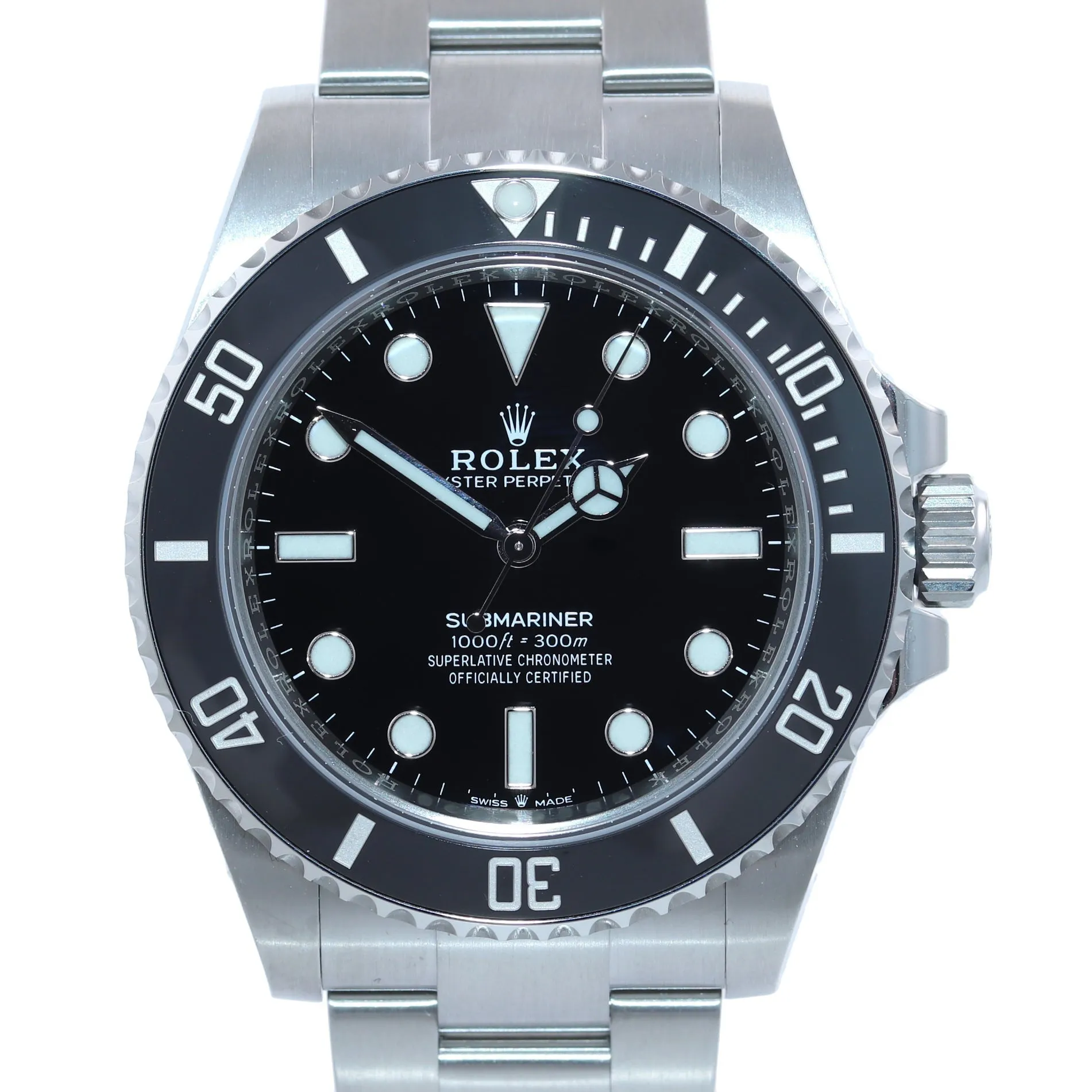 MINT 2021 PAPERS Rolex Submariner 41mm Black Ceramic 124060LN Watch Box