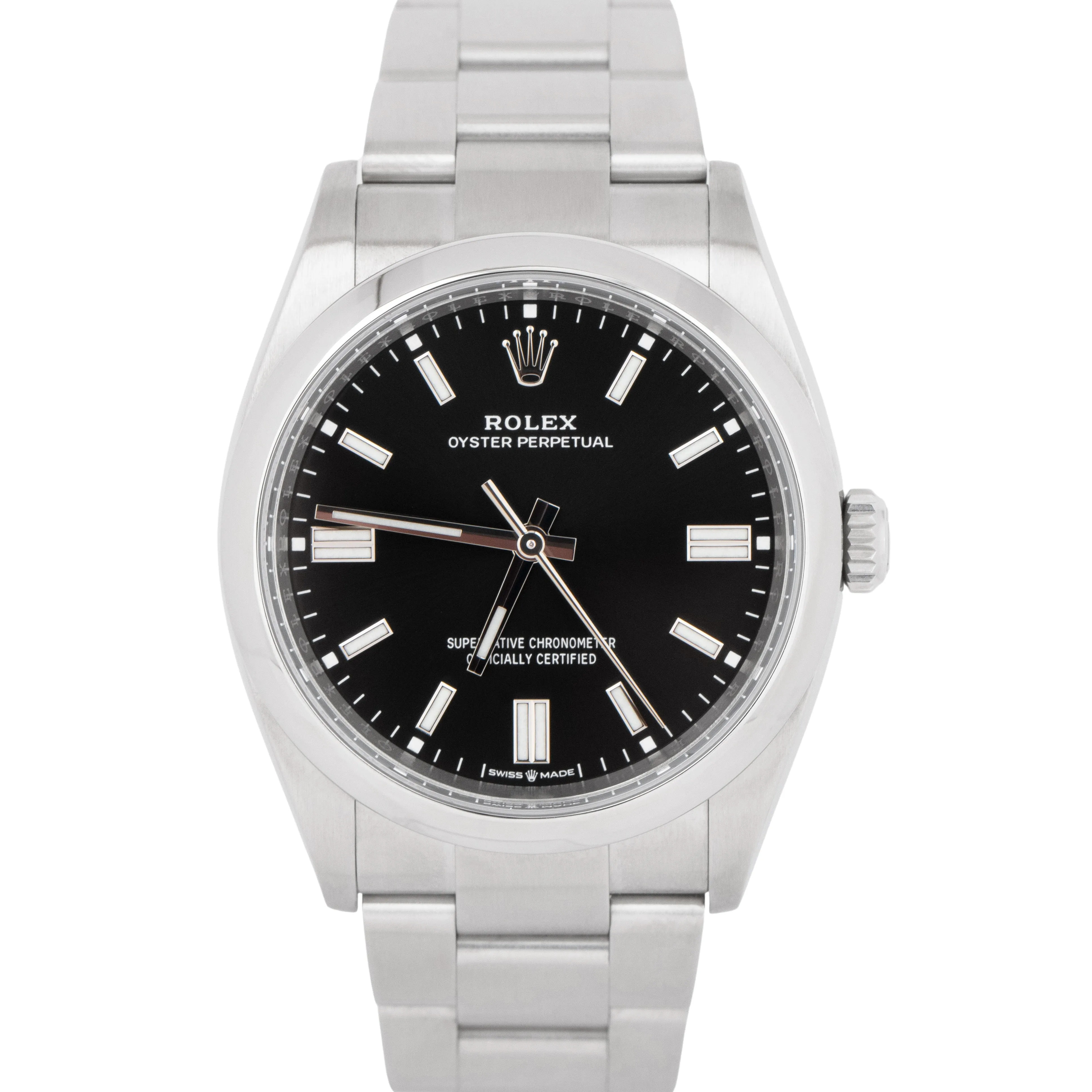 MINT 2022 Rolex Oyster Perpetual Black 36mm Steel Automatic Watch 126000 B P