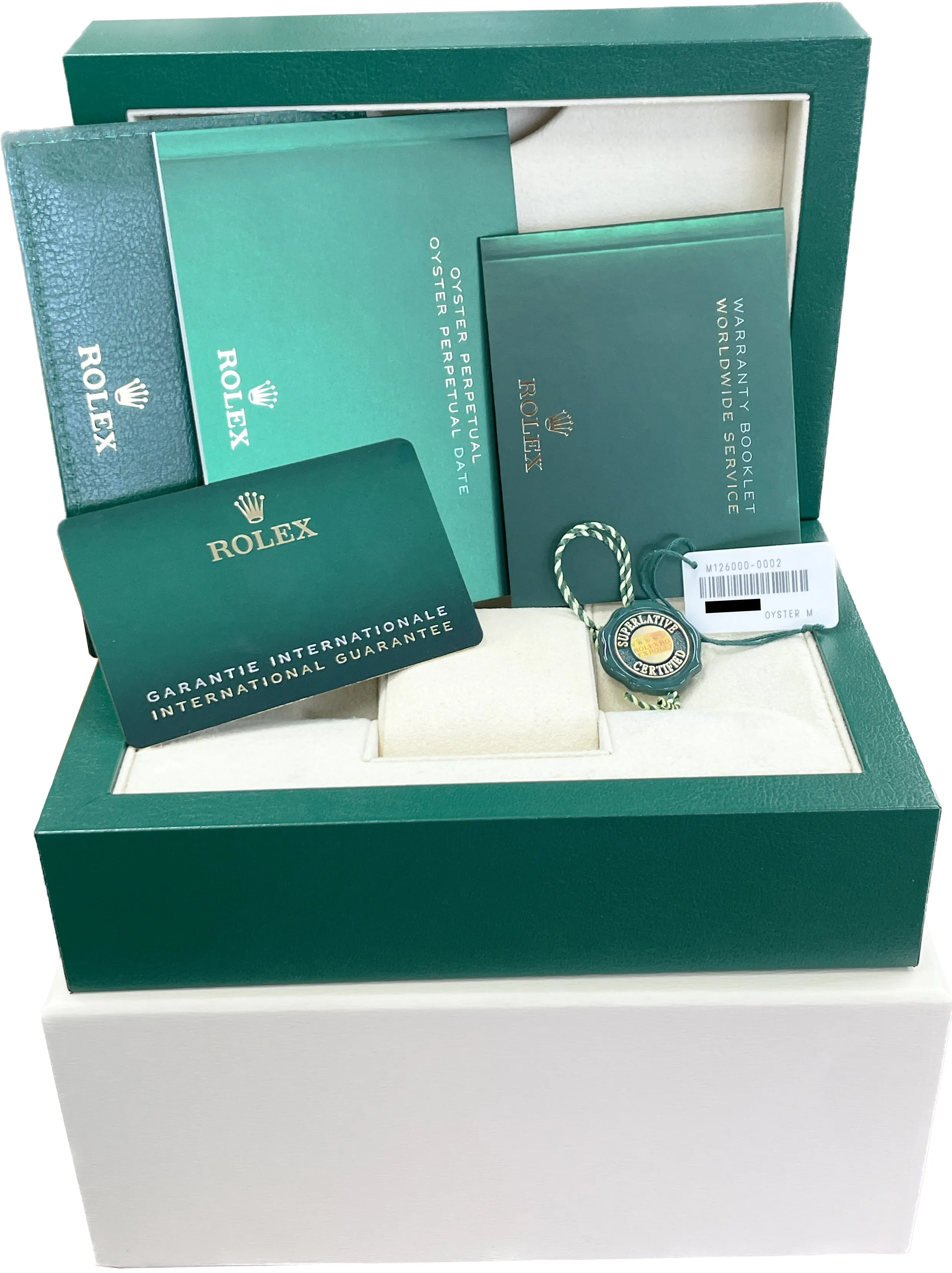MINT 2022 Rolex Oyster Perpetual Black 36mm Steel Automatic Watch 126000 B P
