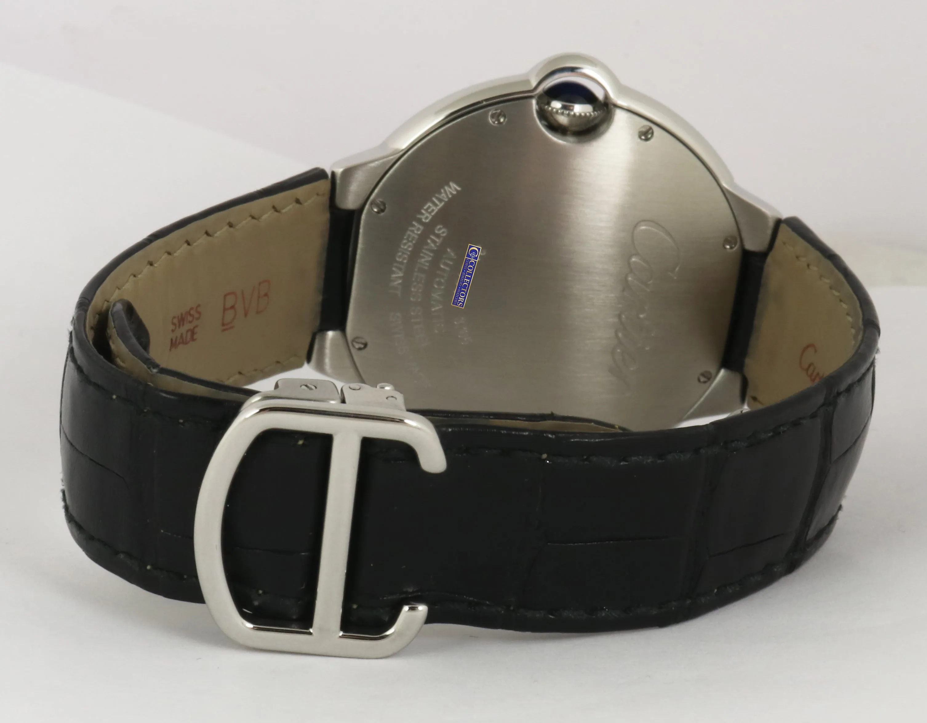 MINT Cartier Ballon Bleu 42mm Stainless Black Automatic Watch 3765 WSBB0003