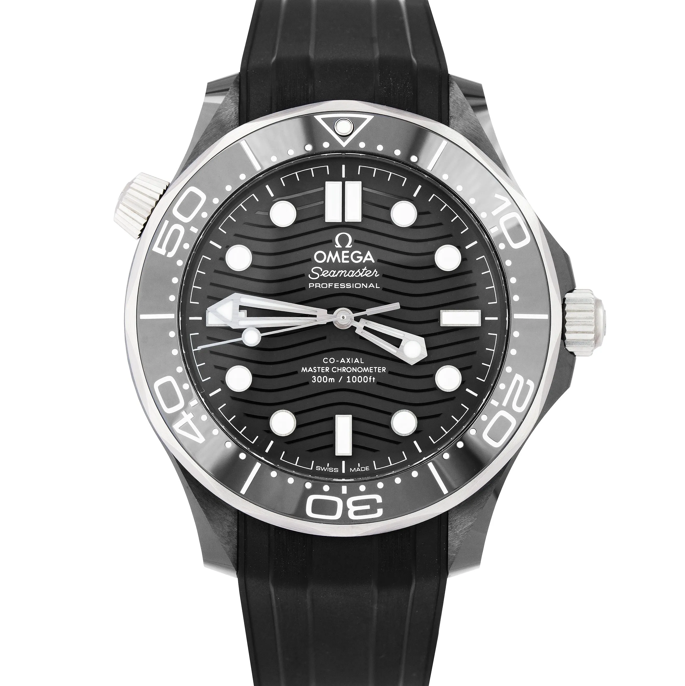 MINT Omega Seamaster Diver 300M Black Ceramic 43.5mm Watch 210.92.44.20.01.002