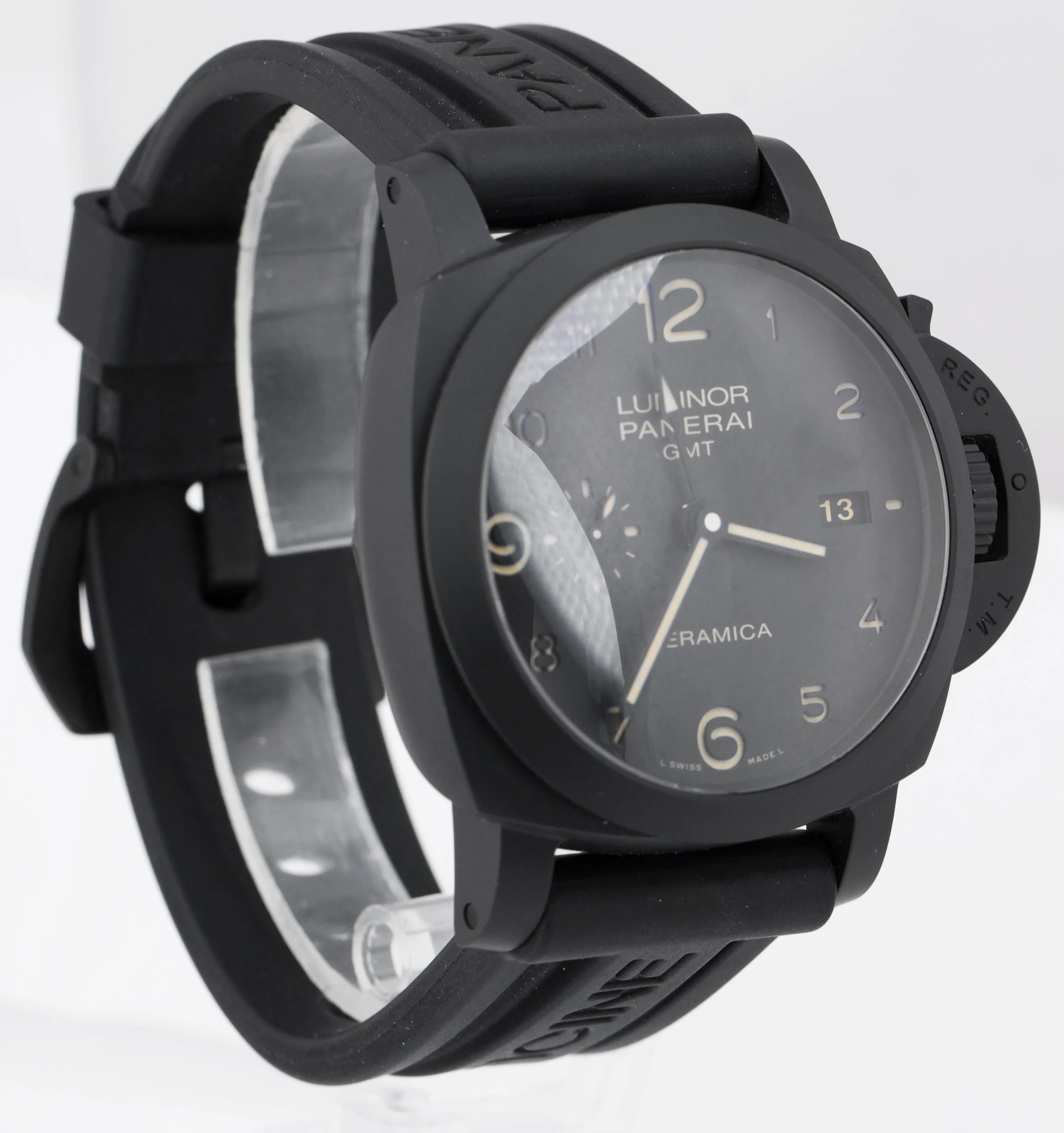 MINT Panerai Luminor 1950 GMT Black Ceramic Titanium 44mm Watch PAM00441 B P