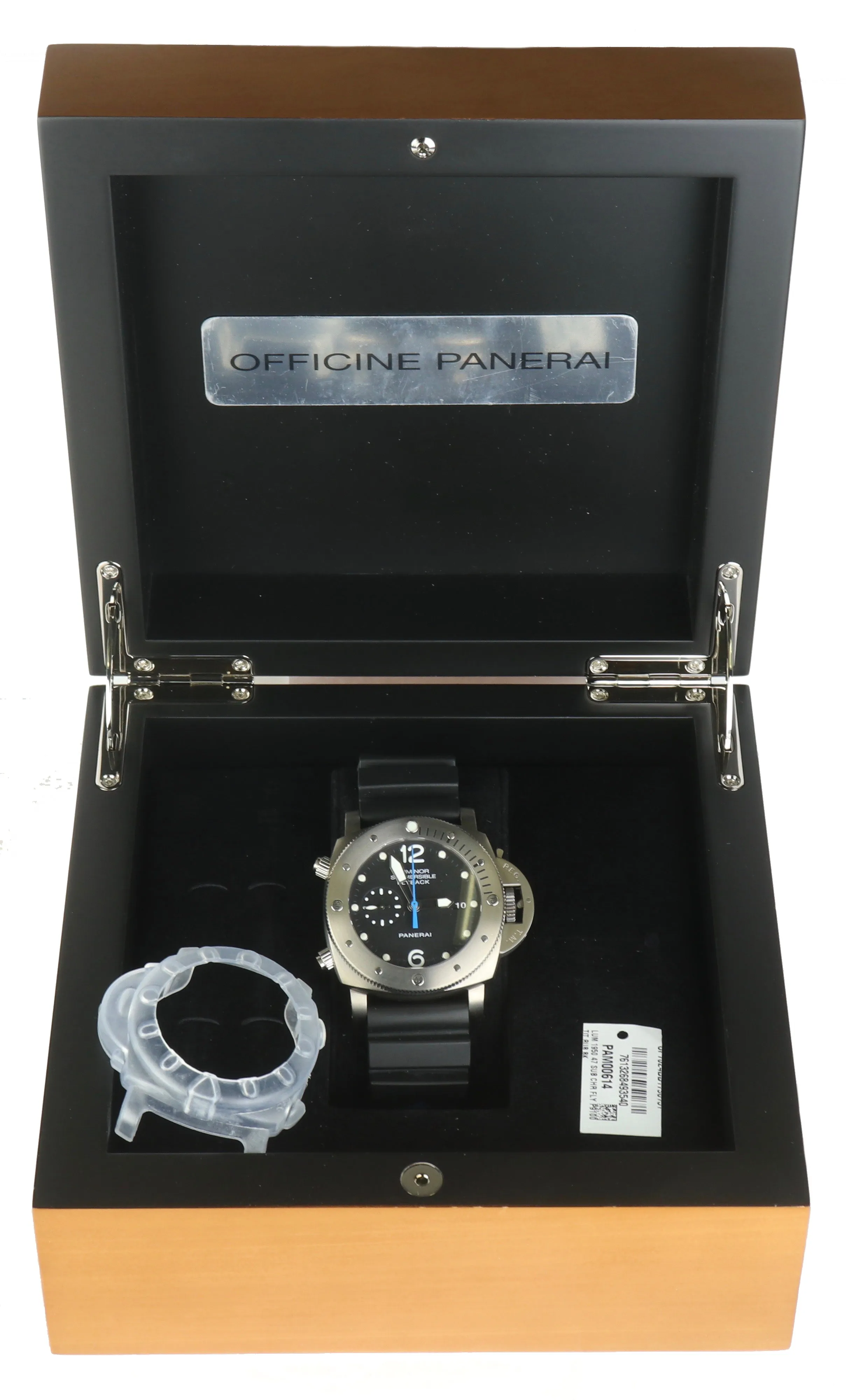 MINT Panerai Luminor 1950 Submersible Flyback Titanium Automatic Black PAM 614