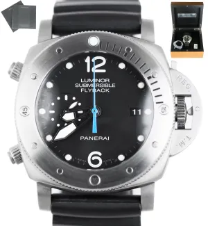 MINT Panerai Luminor 1950 Submersible Flyback Titanium Automatic Black PAM 614