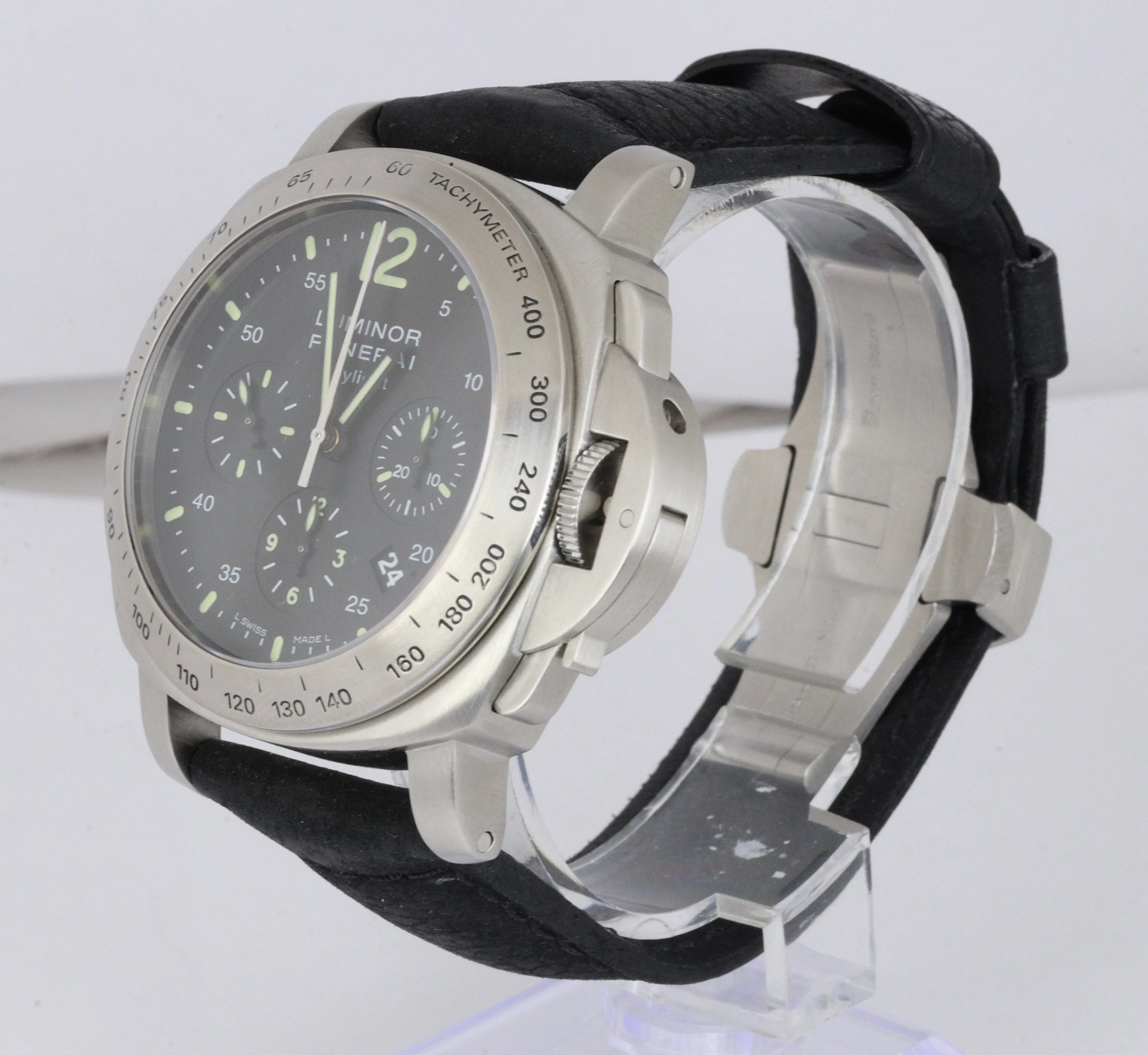 MINT Panerai Luminor Daylight Chronograph Black PAM 250 Stainless PAM00250 44MM