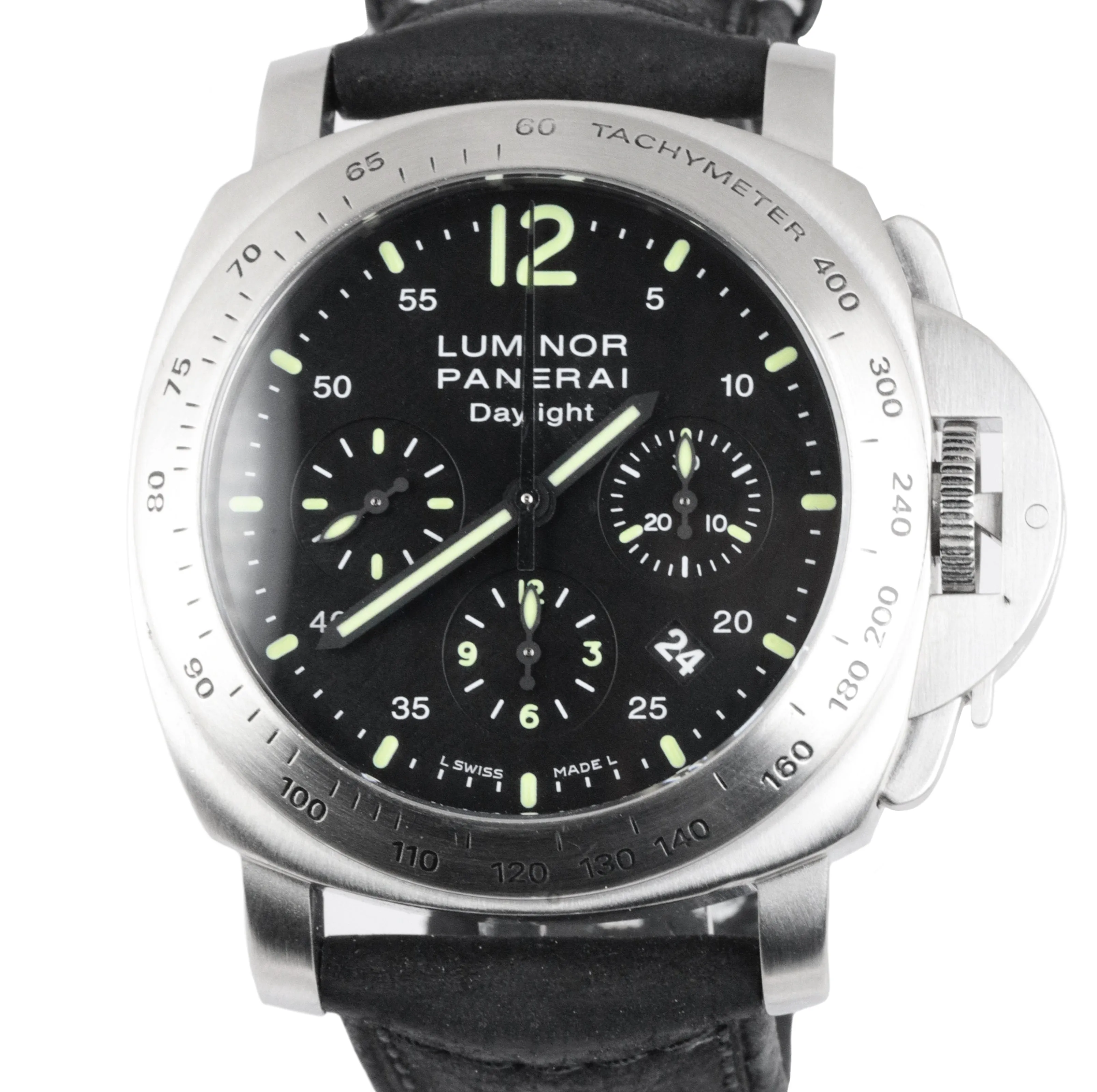 MINT Panerai Luminor Daylight Chronograph Black PAM 250 Stainless PAM00250 44MM
