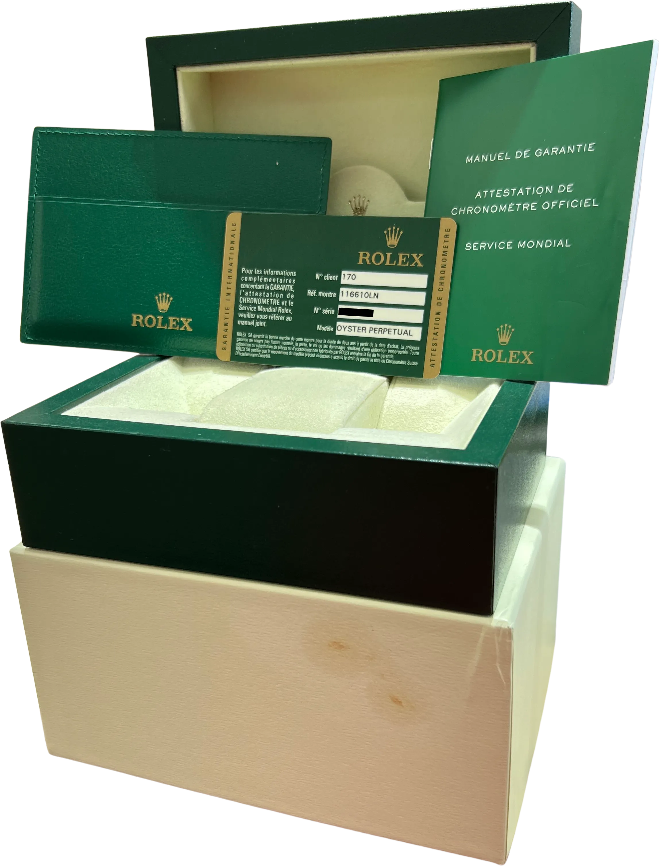 MINT PAPERS Rolex Submariner Date Black Steel Ceramic 40mm 116610 LN Watch BOX