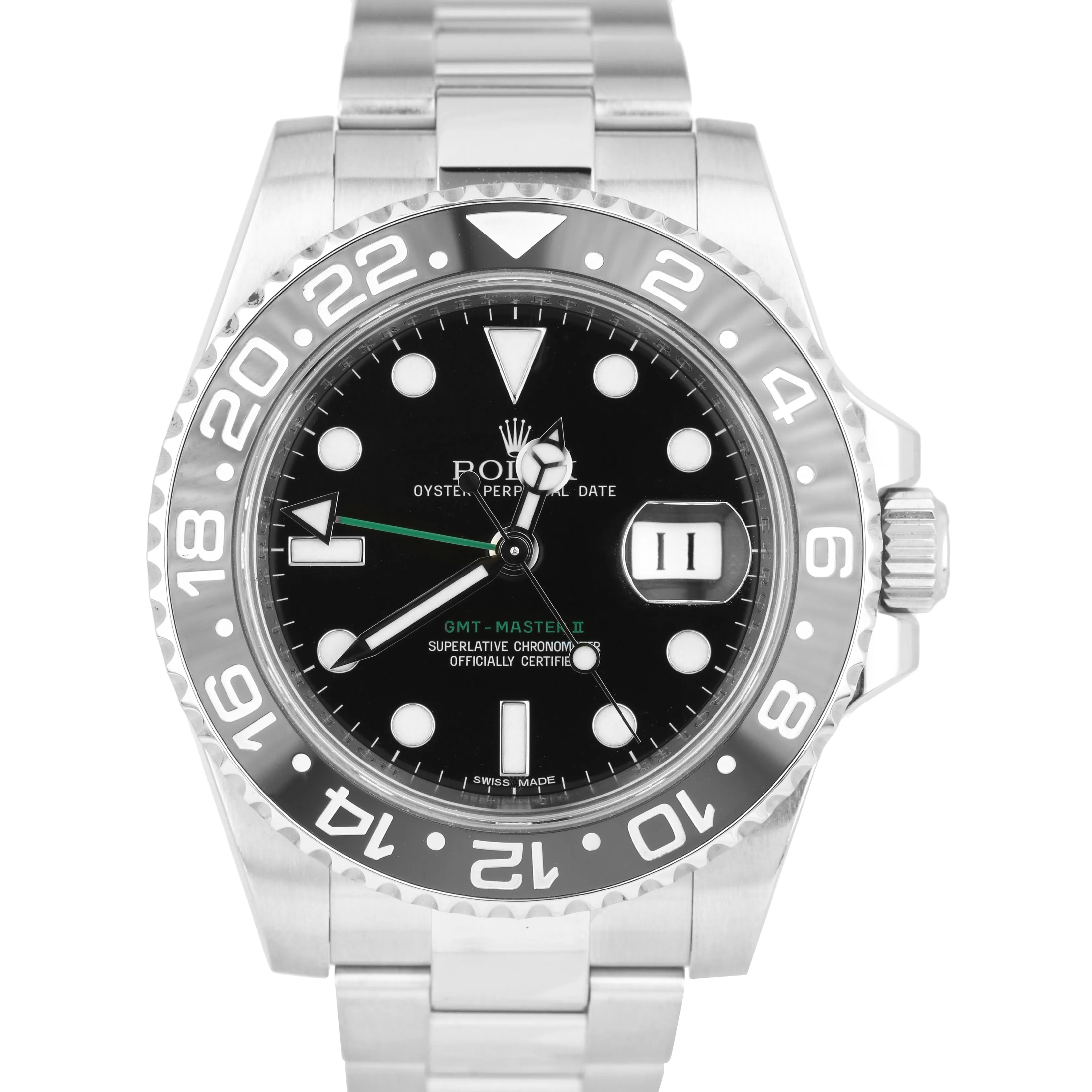 MINT RANDOM SERIAL Rolex GMT-Master II Stainless Black 40mm Ceramic 116710 Watch