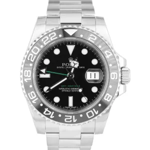 MINT RANDOM SERIAL Rolex GMT-Master II Stainless Black 40mm Ceramic 116710 Watch