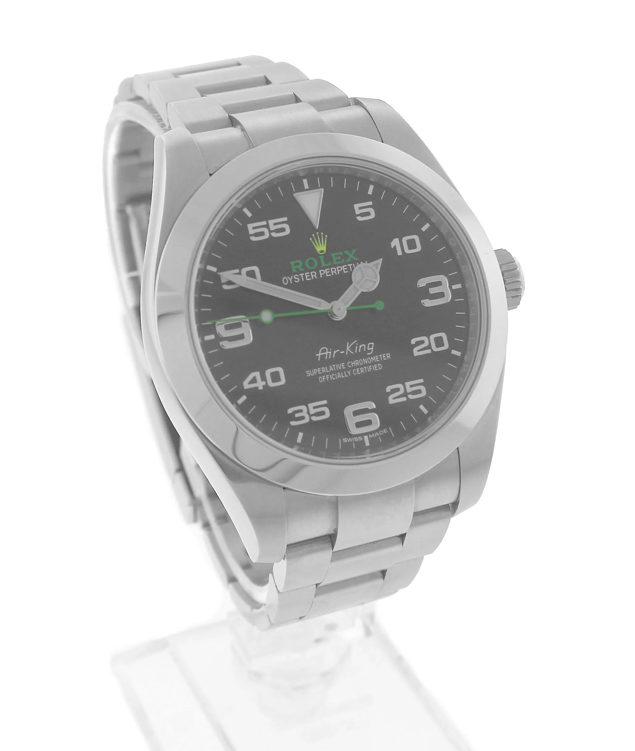 MINT Rolex Air-King 40mm Green Black Stainless Steel Arabic 116900 Watch B P