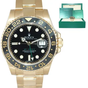 MINT Rolex GMT-Master 2 Ceramic Black 116718 18k Yellow Gold 40mm Watch Box