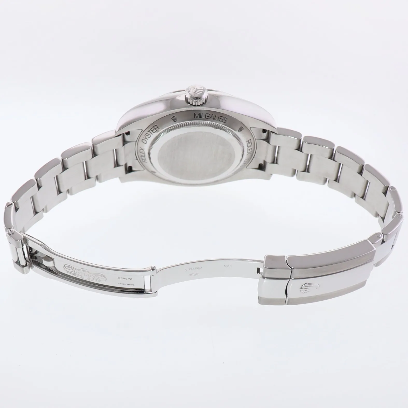 MINT Rolex Milgauss 40mm Orange Black 116400 Stainless Steel Watch Box