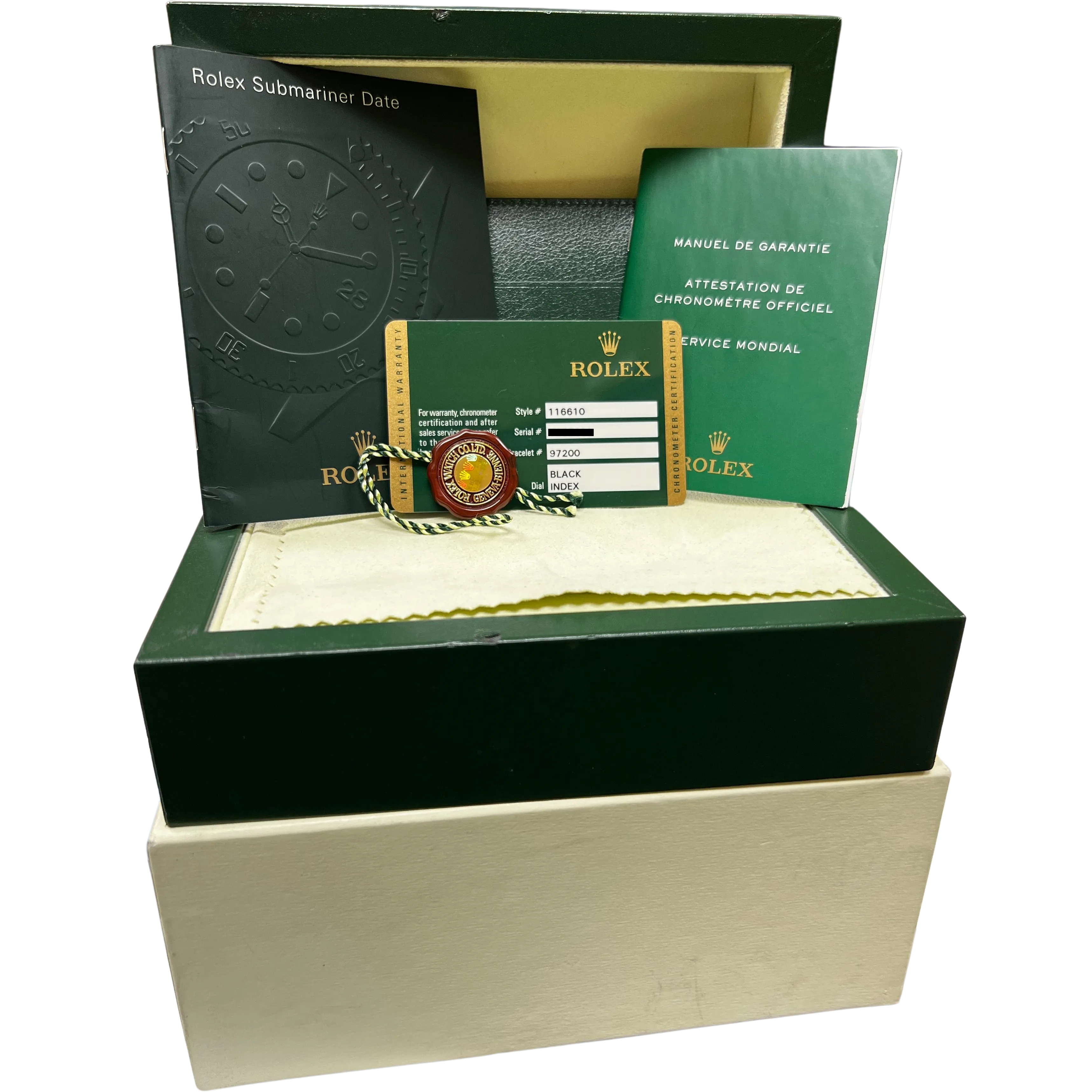 MINT Rolex Submariner Date PAPERS Stainless Ceramic 40mm Watch 116610 LN B P