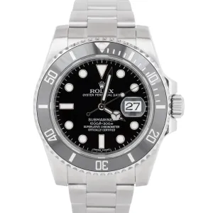 MINT Rolex Submariner Date PAPERS Stainless Ceramic 40mm Watch 116610 LN B P