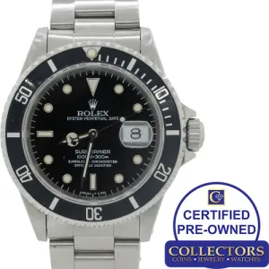 MINT Rolex Submariner Date TRITIUM 16610 Steel 40mm Black Dive Pre Ceramic Watch