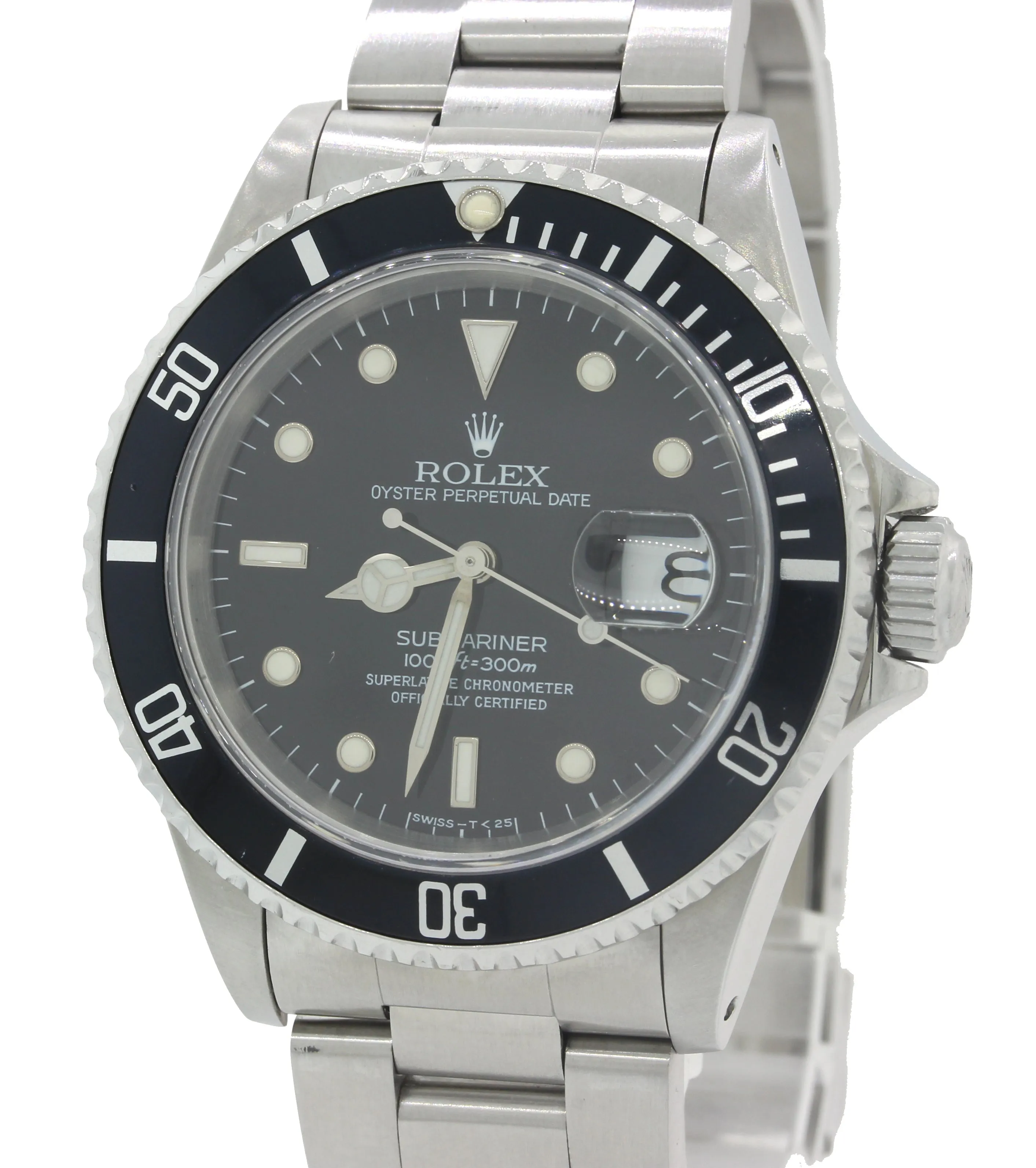 MINT Rolex Submariner Date TRITIUM 16610 Steel 40mm Black Dive Pre Ceramic Watch