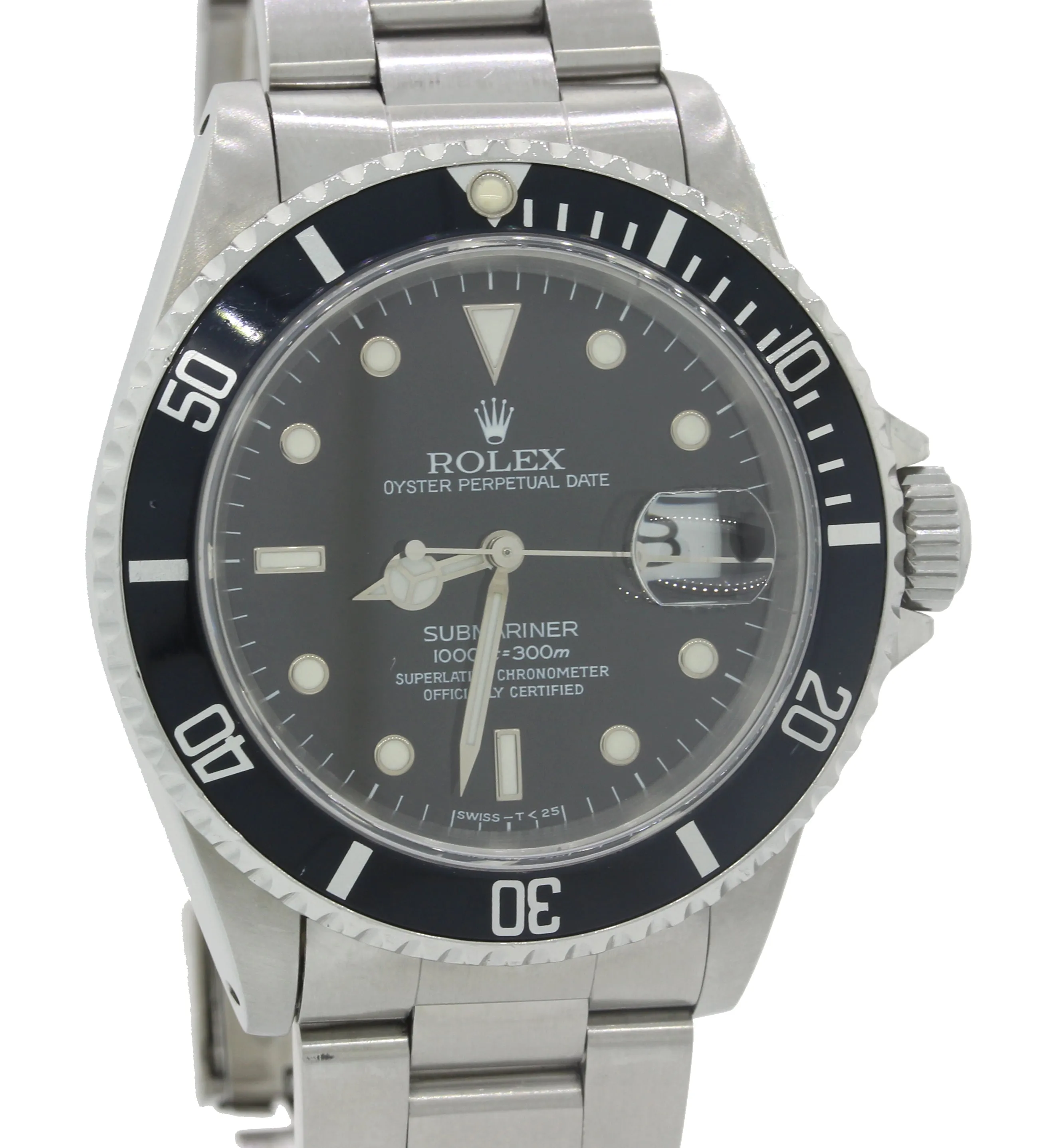 MINT Rolex Submariner Date TRITIUM 16610 Steel 40mm Black Dive Pre Ceramic Watch