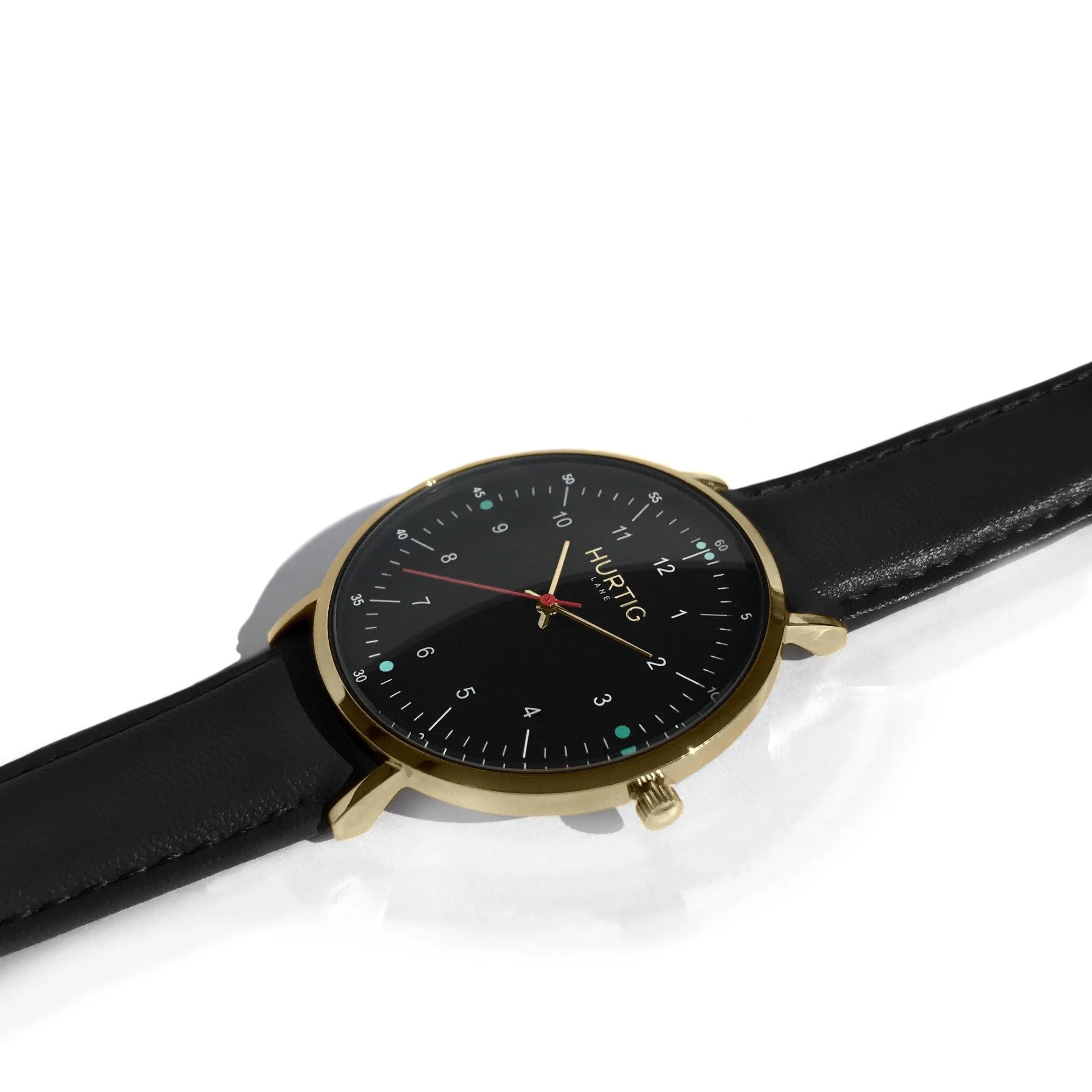 Moderna CACTUS Leather Watch Gold, Black & Black