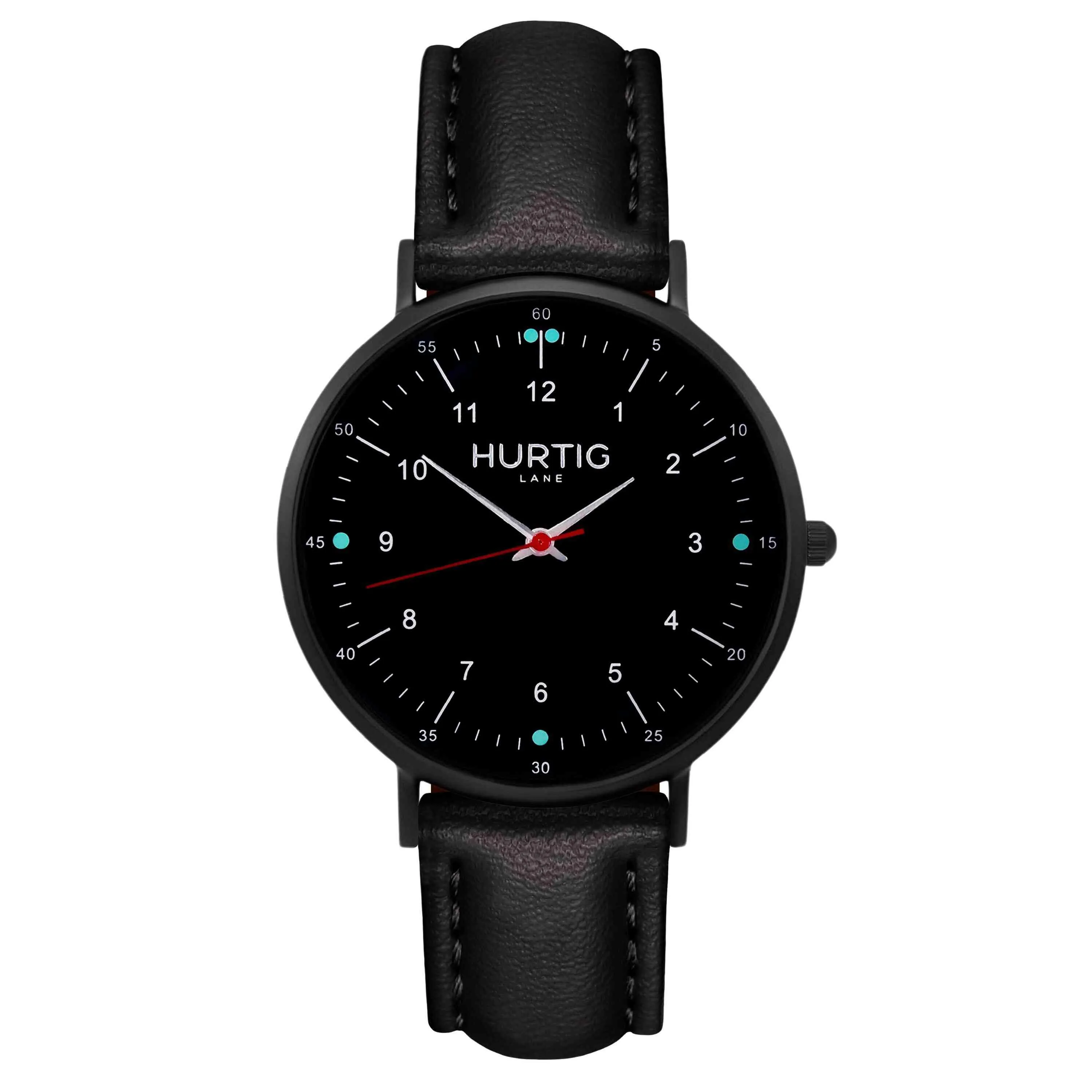 Moderno CACTUS Leather Watch All Black & Green