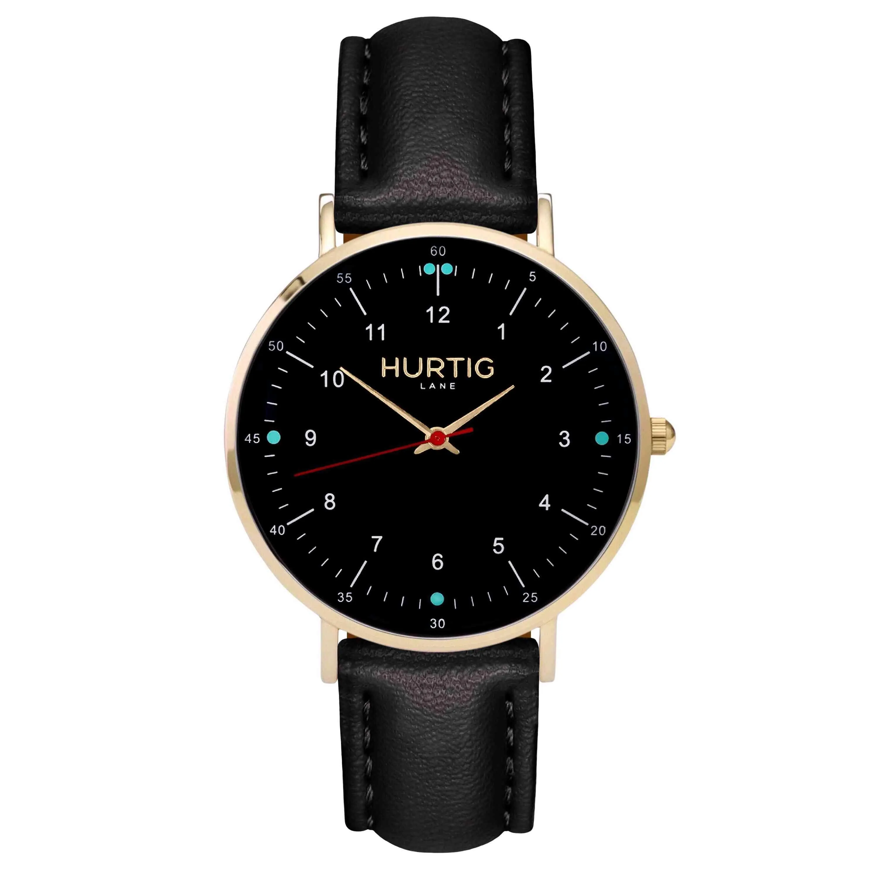 Moderno CACTUS Leather Watch Gold, Black & Green