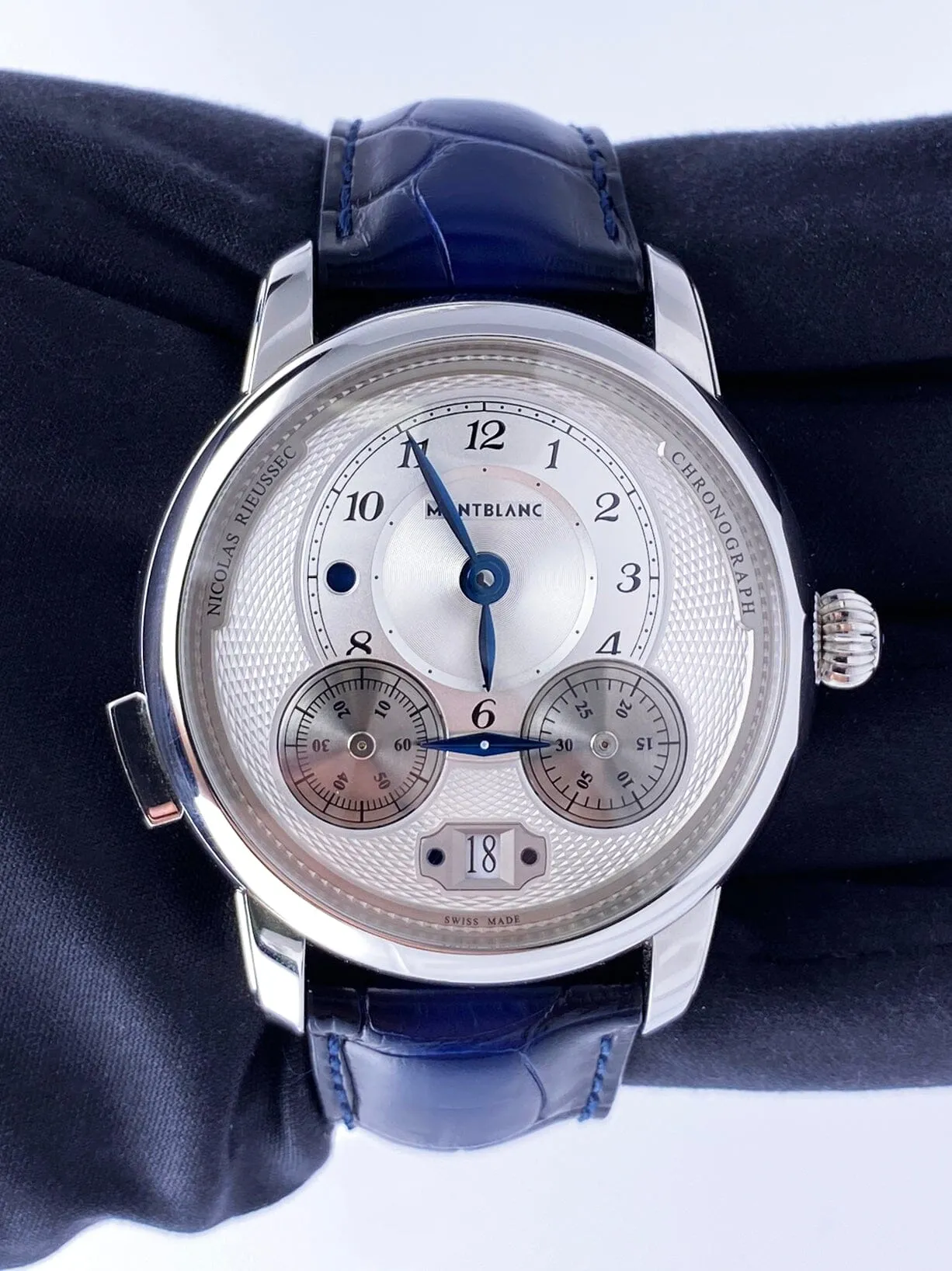 Montblanc Star Legacy Rieussec 118537 Silver Dial Mens Watch Box Papers