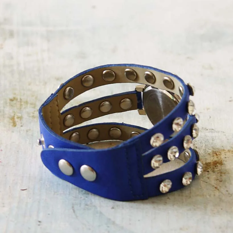 Moonstone Glittering Watch in Blue
