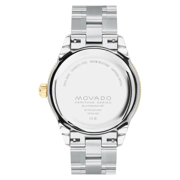 Movado Heritage Two-Tone Stainless Steel Green Dial Quartz Watch for Gents - 3650096