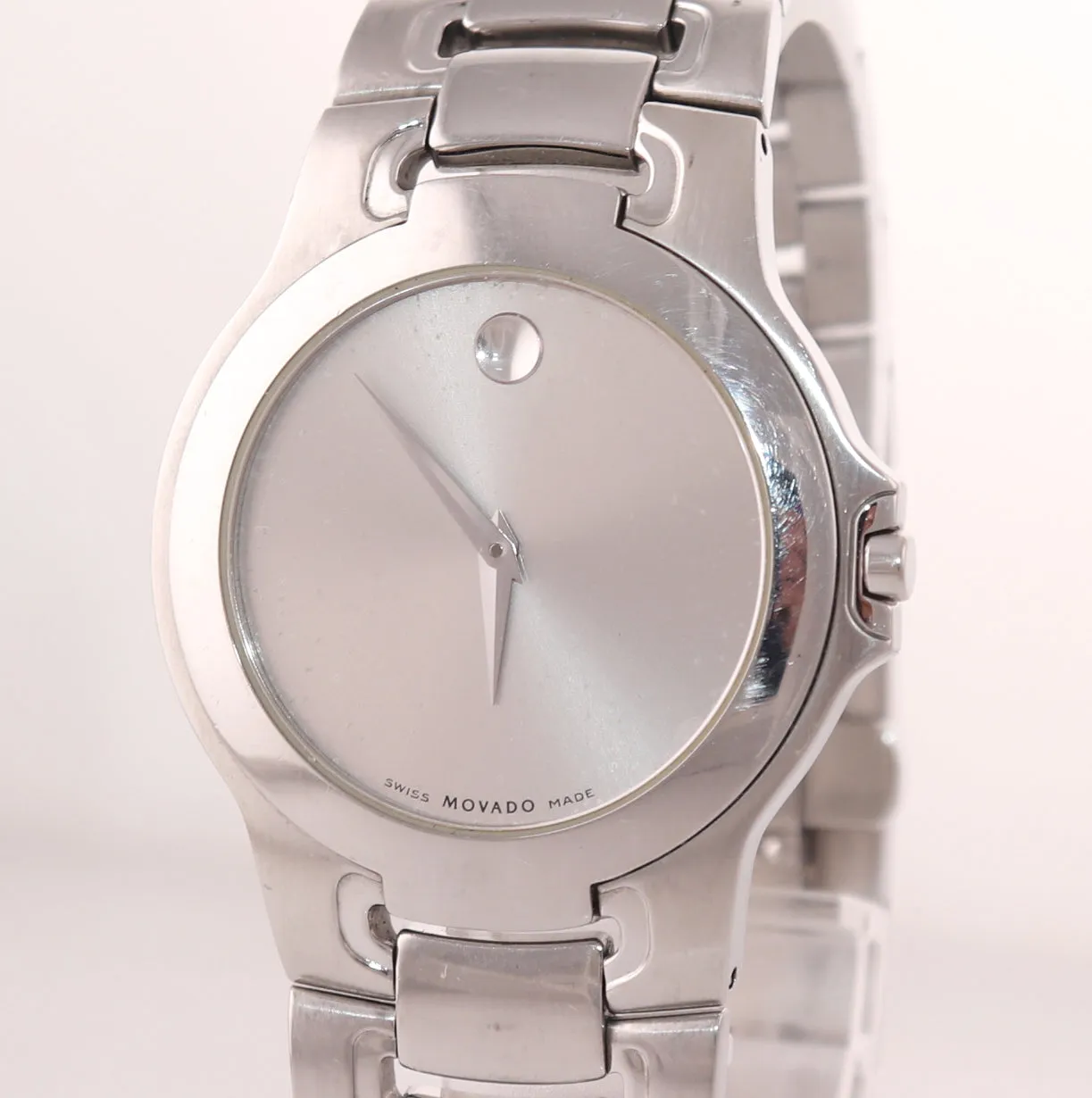 Movado Museum Stainless Steel 84 G1 1898 Quartz Grey Dial 36mm Watch