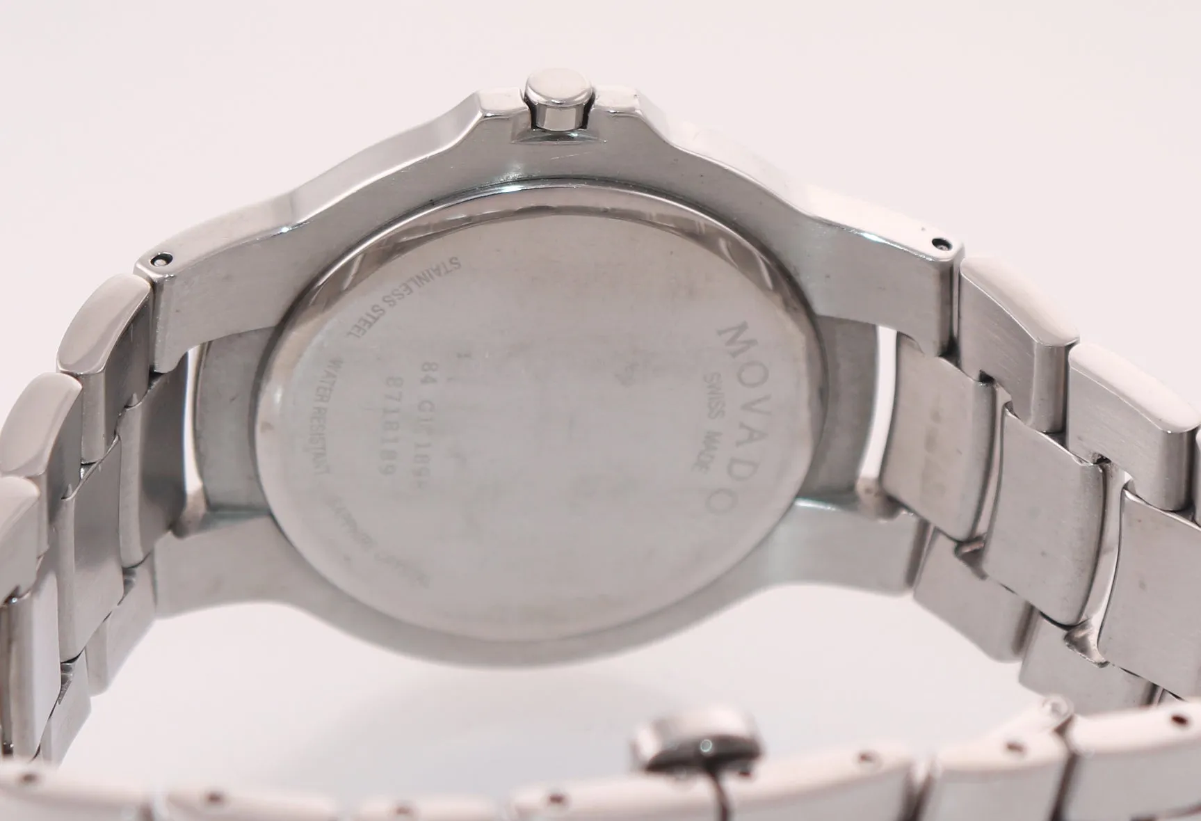 Movado Museum Stainless Steel 84 G1 1898 Quartz Grey Dial 36mm Watch