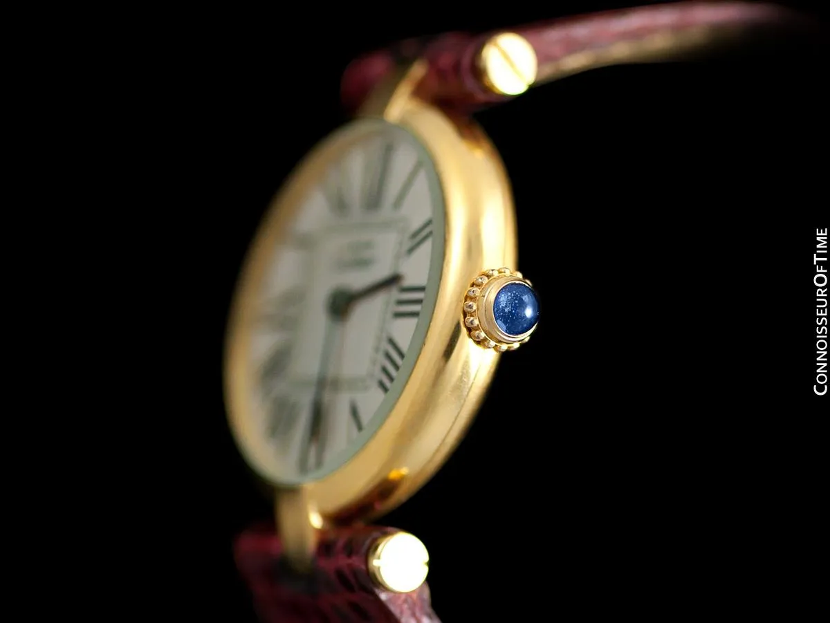 Must De Cartier Vendome Ladies Vermeil Watch - 18K Gold Over Sterling Silver