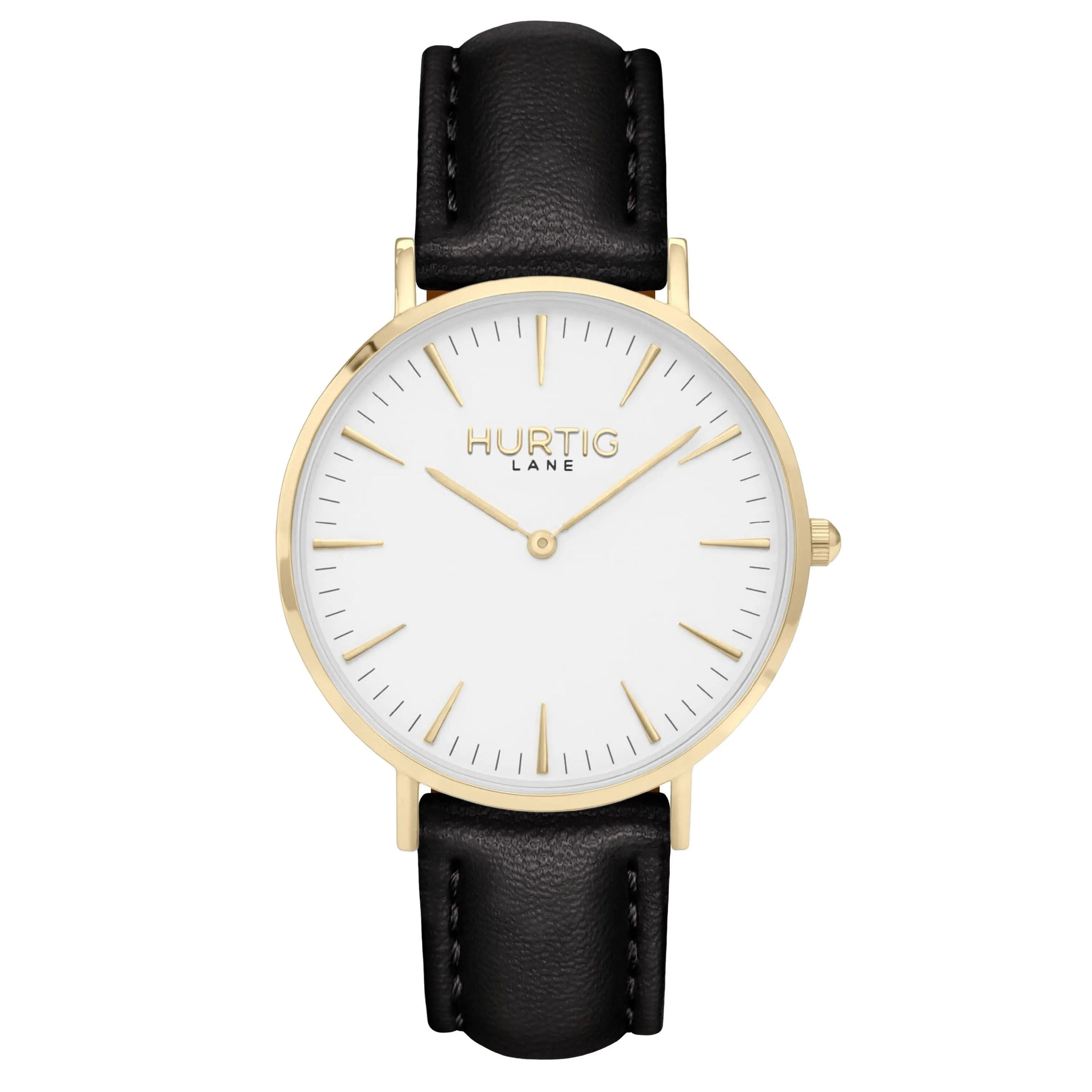 Mykonos CACTUS Leather Watch Gold, White & Black