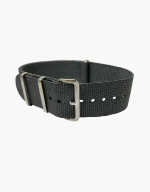 NATO Style Grey Nylon Strap with Stainless Steel by LUX