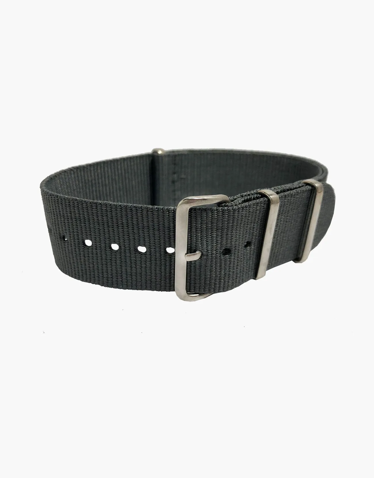 NATO Style Grey Nylon Strap with Stainless Steel by LUX