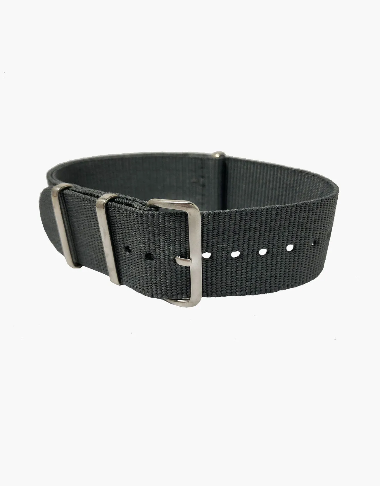NATO Style Grey Nylon Strap with Stainless Steel by LUX