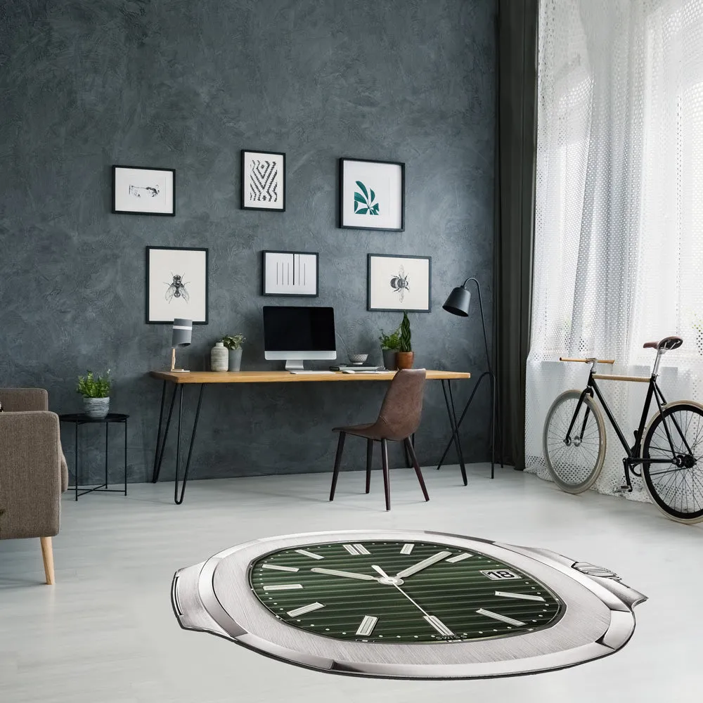 Nautilus 5711 Green Graphic Area / Throw Rug