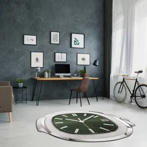 Nautilus 5711 Green Graphic Area / Throw Rug