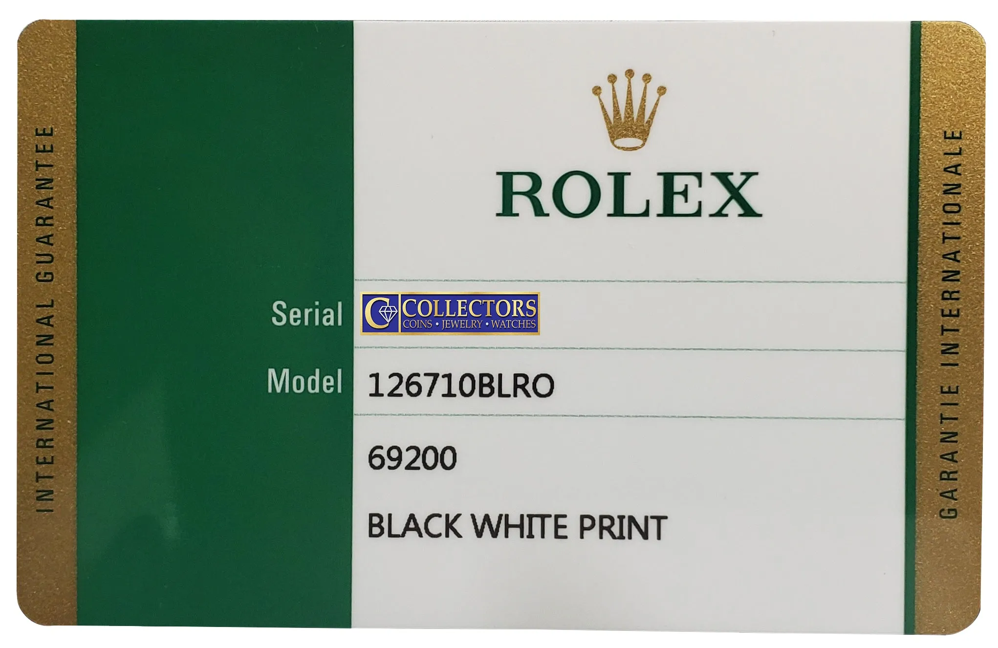 NEW 2019 STICKERS OPEN PAPERS Rolex GMT Master II PEPSI Ceramic 126710BLRO Watch